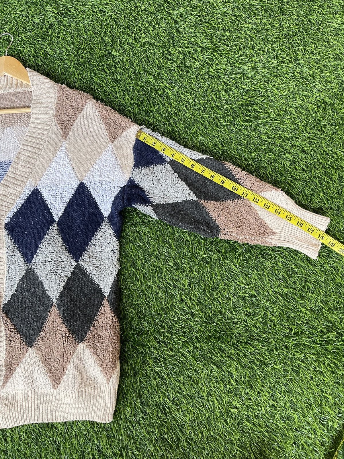 Aran Isles Knitwear × Japanese Brand Last Drop🔥Rare🔥Kurt Cobain Cardigan Knitwear Nice Colour Size US XL / EU 56 / 4 - 14 Thumbnail