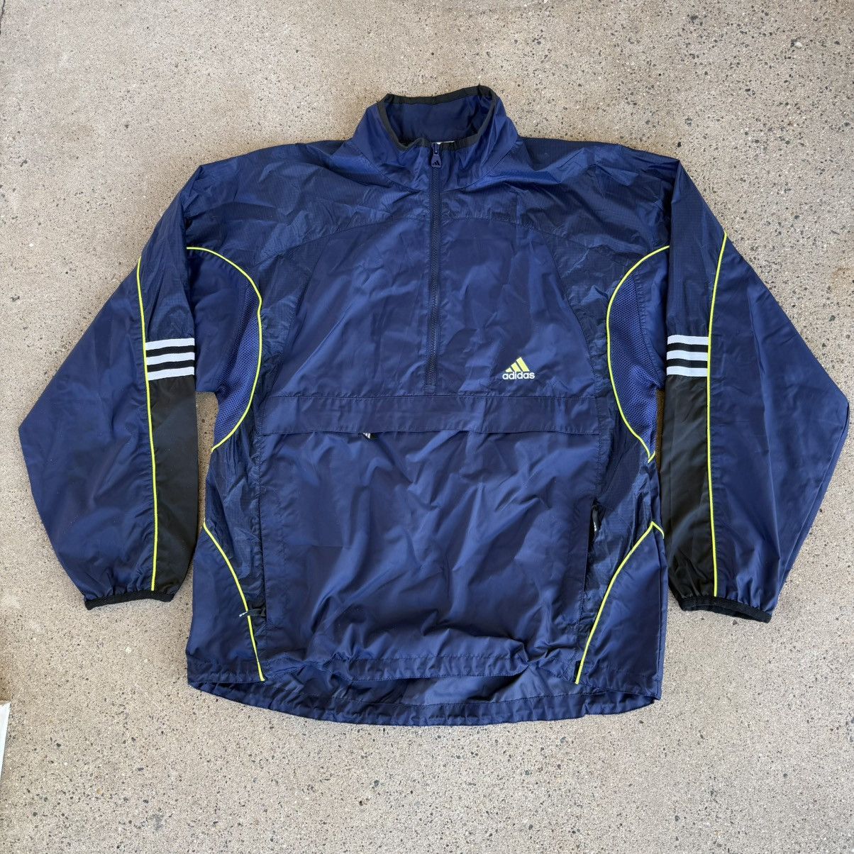 Adidas Vintage Adidas quarter-zip windbreaker track jacket size XL Size US XL / EU 56 / 4 - 1 Thumbnail