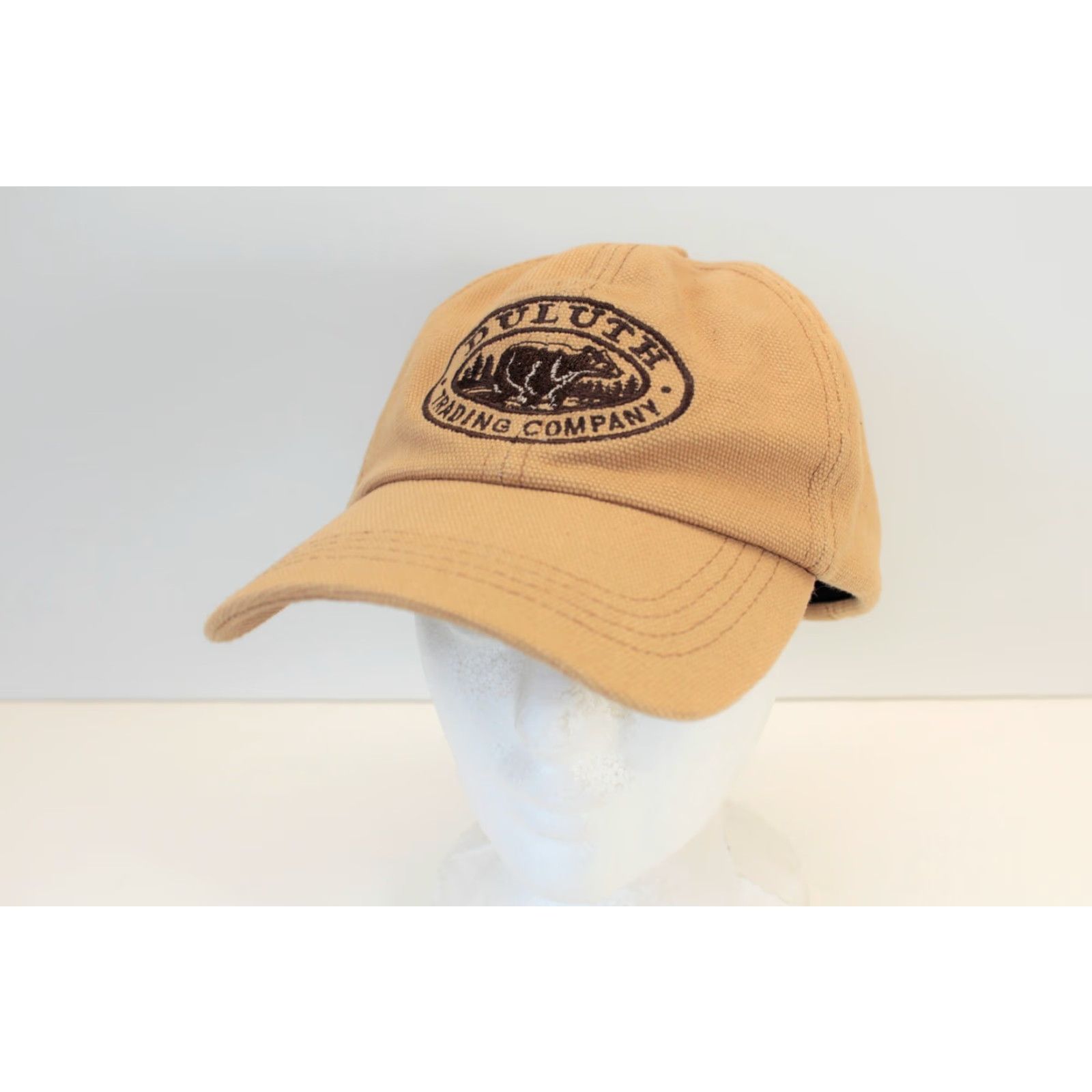 Vintage VINTAGE Duluth Trading Company Strapback Dad Hat Beige Fleece Lined M/L Bear Size US M / EU 48-50 / 2 - 2 Thumbnail