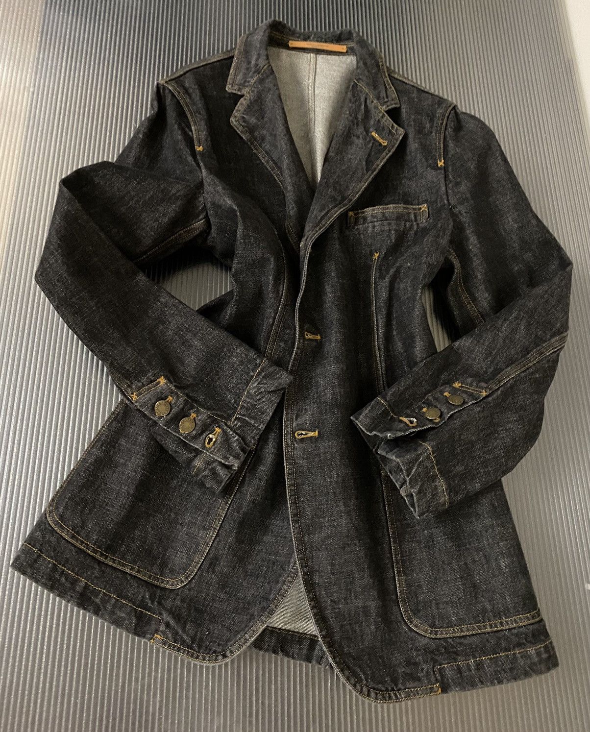 Dolce & Gabbana Dolce and Gabbana 🇮🇹 blue indigo denim D6AK jacket 54 VGC Size 44R - 16 Thumbnail