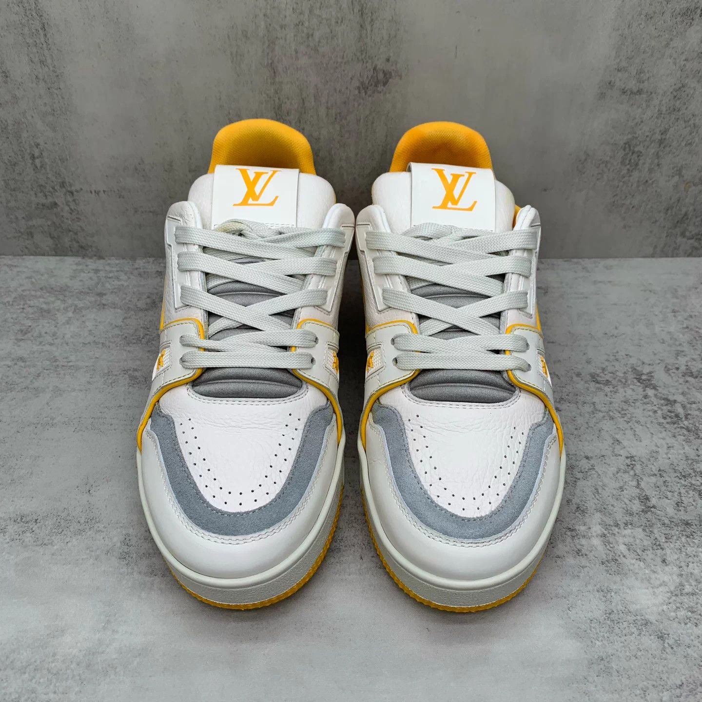 Louis Vuitton Lv Trainer White Yellow 36.5 98 New with Box Size US 5.5 / IT 35.5 - 4 Thumbnail