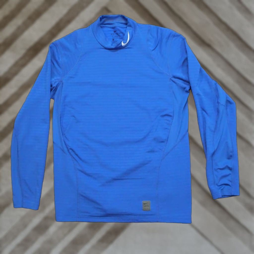 Nike Nike Shirt Mens Large Blue Dri-Fit Pro Fitted Long Sleeve Activewear Size US L / EU 52-54 / 3 - 1 Thumbnail