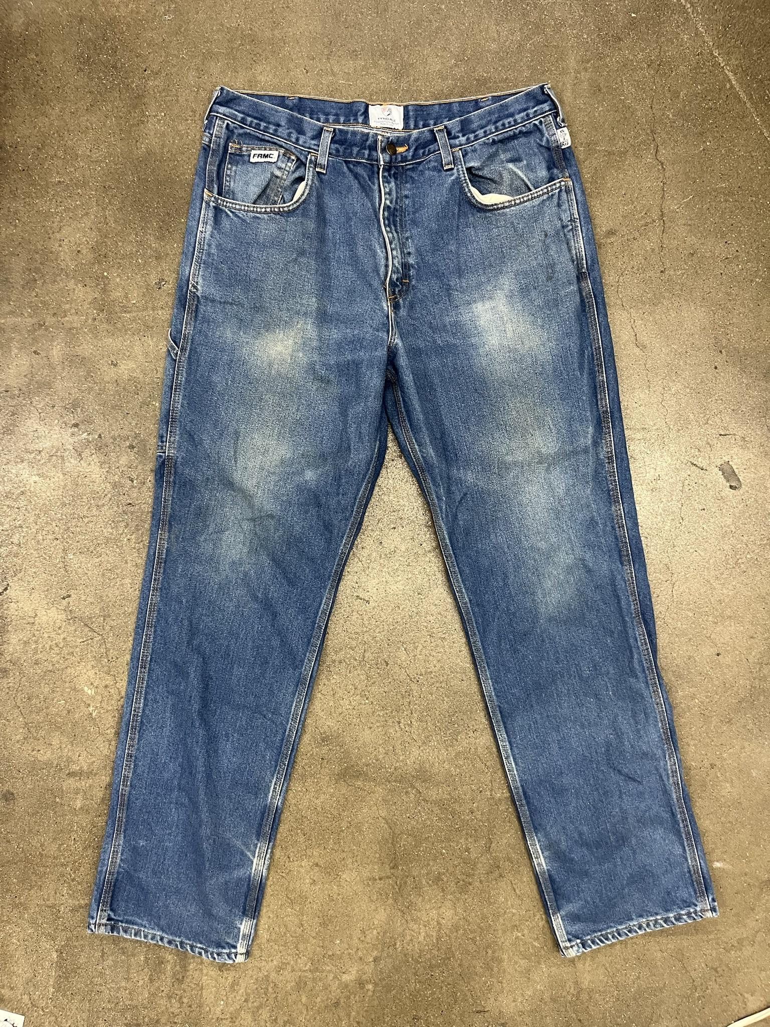 Jean × Vintage × Wrangler Tyndale Flame Resistant Slim Fit Jeans Size US 38 / EU 54 - 1 Thumbnail