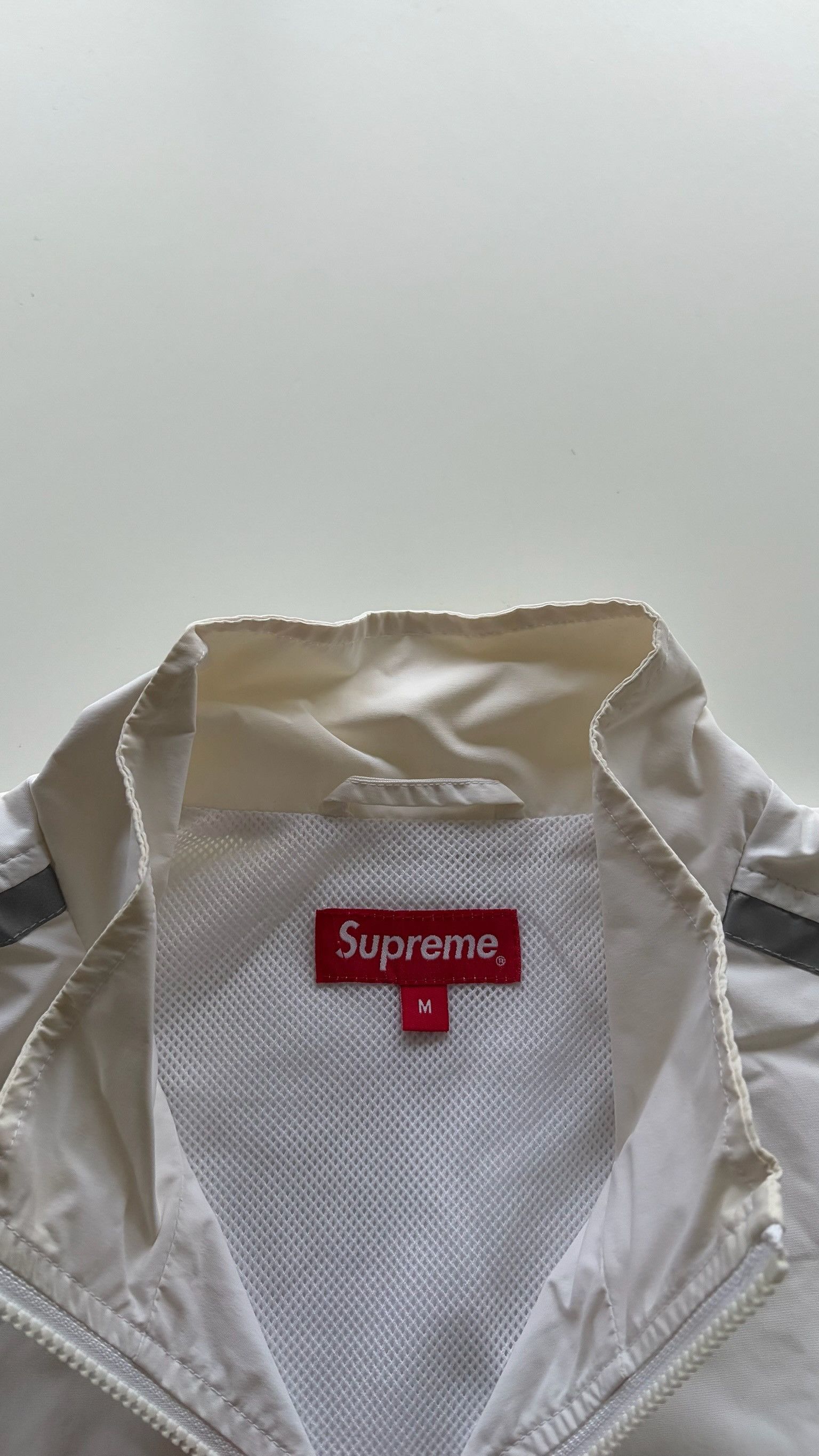 Supreme Supreme 3M Reflective Stripe Track Jacket (White) Size US M / EU 48-50 / 2 - 1 Thumbnail