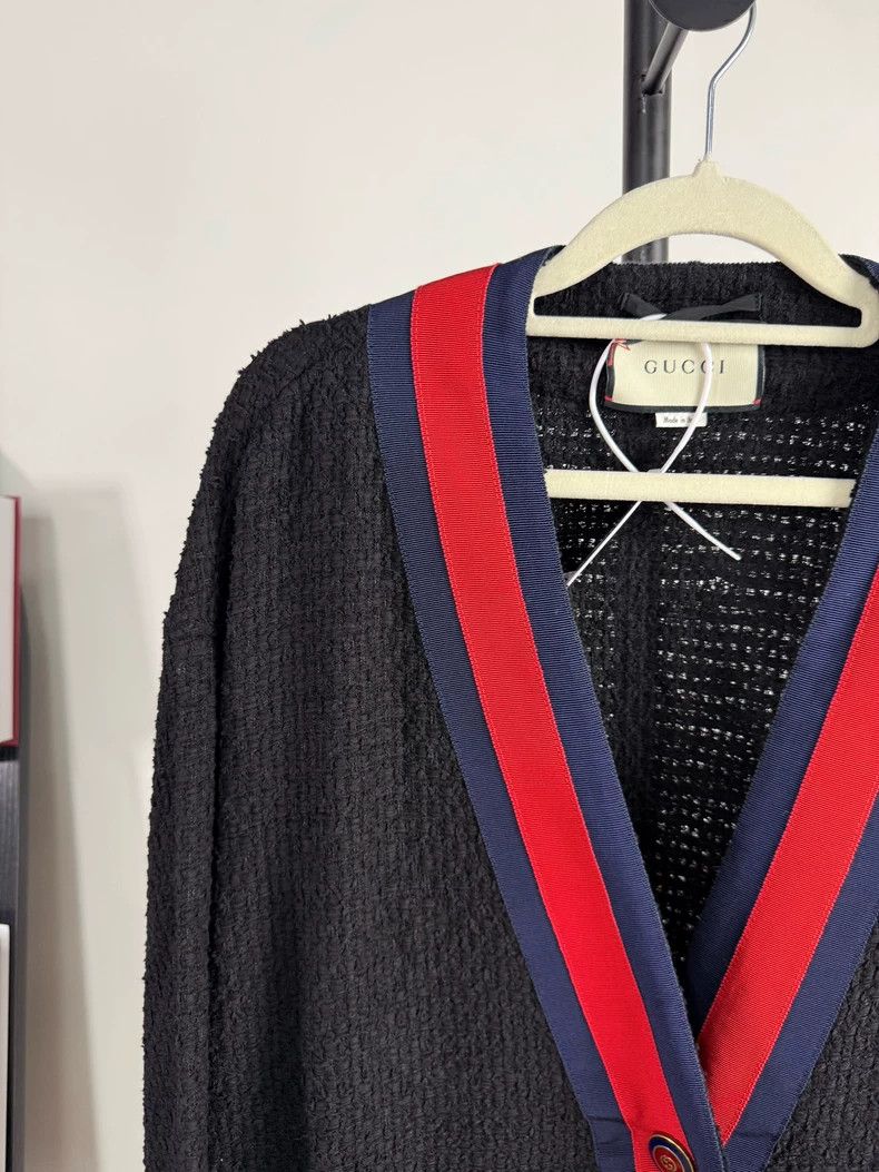 Gucci Gucci Classic red and blue cardigan coat Size S / US 4 / IT 40 - 2 Thumbnail