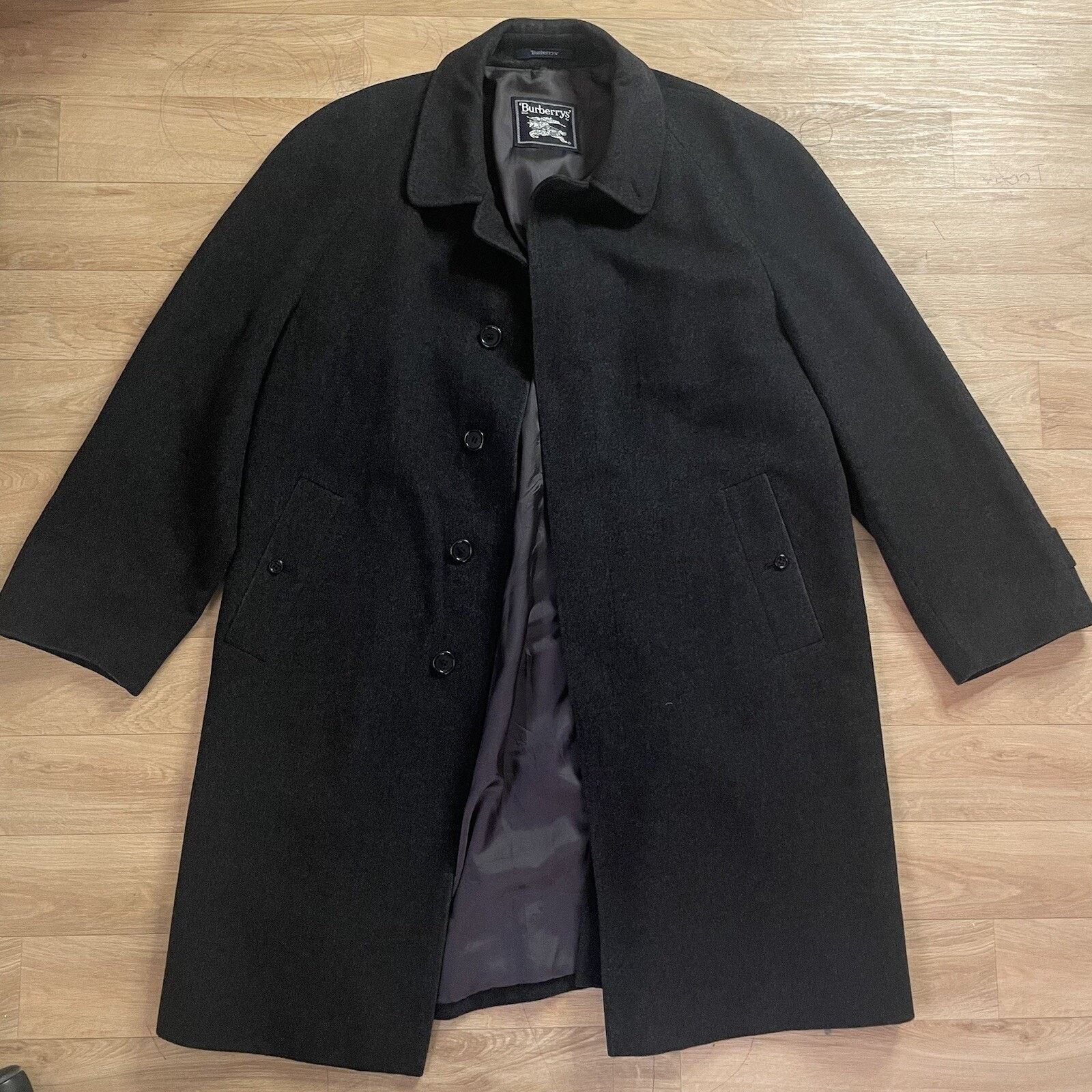 Burberry VINTAGE Burberry Trench Coat jacket CASHEMERE VIRGIN WOOL Size US L / EU 52-54 / 3 - 1 Thumbnail