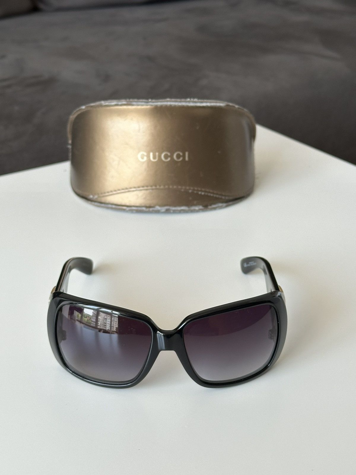 Gucci GUCCI Square Heart Brown Sunglasses GG 3058/S Vintage Y2K Size ONE SIZE - 5 Thumbnail