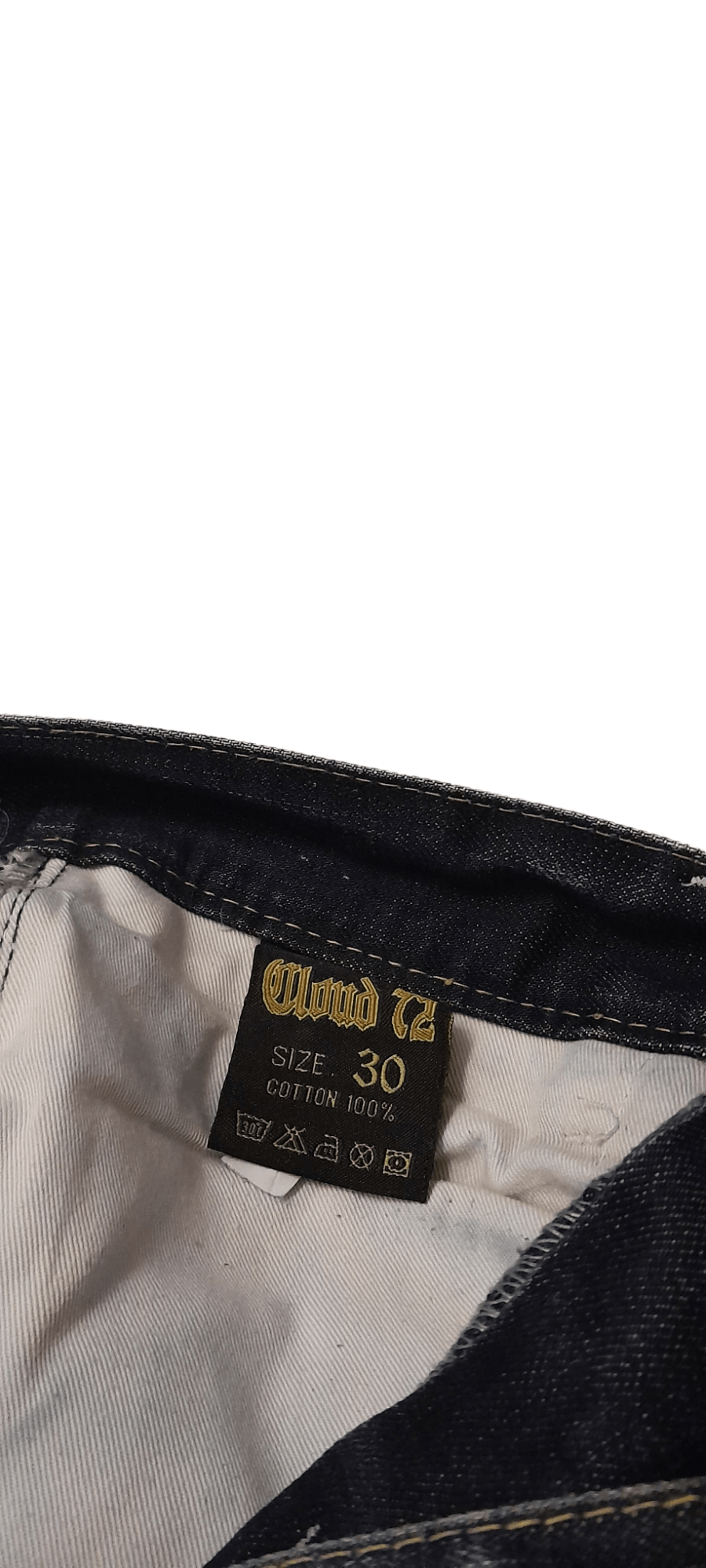 Japanese Brand CLOUD 72 Japan Disstressed Art Denim (S185) waist 33 Size US 33 - 9 Thumbnail
