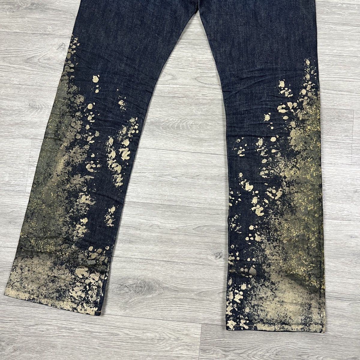 True Religion True Religion Ricky Straight Jeans Men’s Navy Gold Paint Y2K Size US 31 - 10 Thumbnail