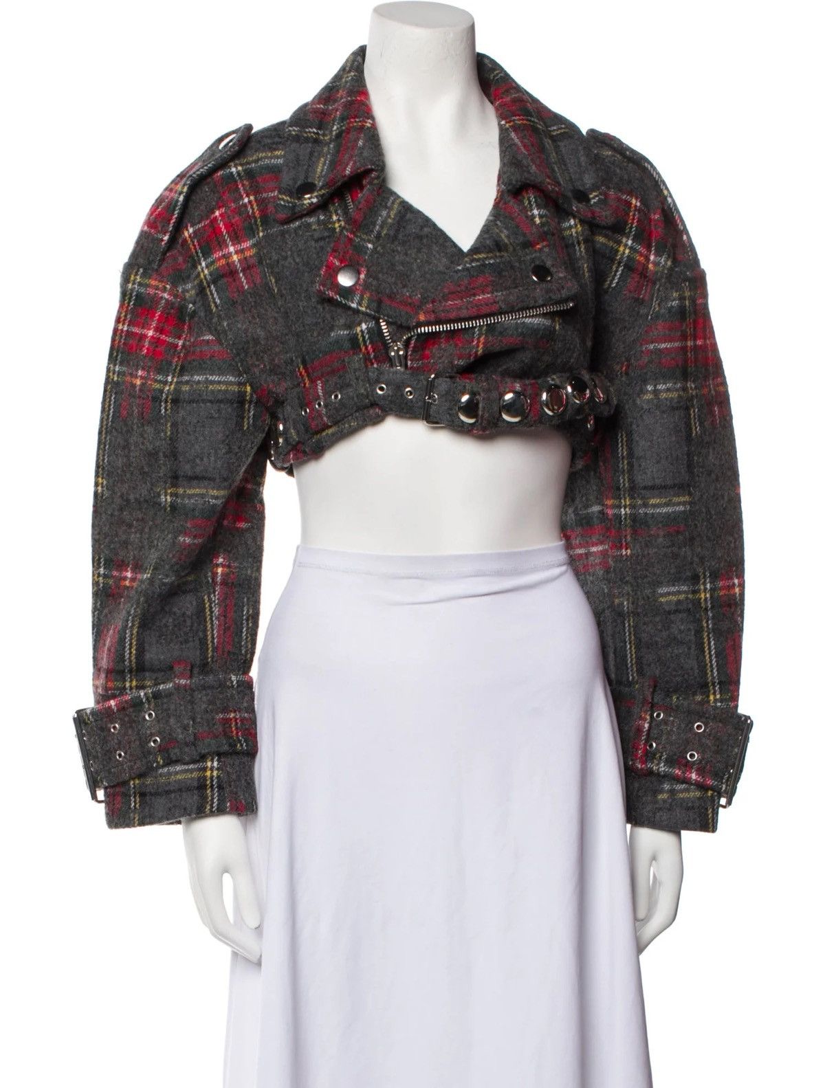 Vaquera Vaquera Cropped Moto Jacket Size M / US 6-8 / IT 42-44 - 1 Thumbnail