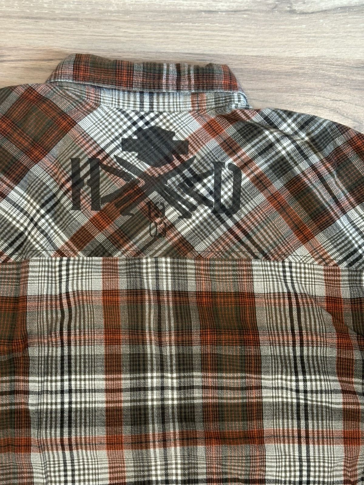 Harley Davidson Harley Davidson Orange/Green Flannel Button Up XL Size US XL / EU 56 / 4 - 9 Thumbnail