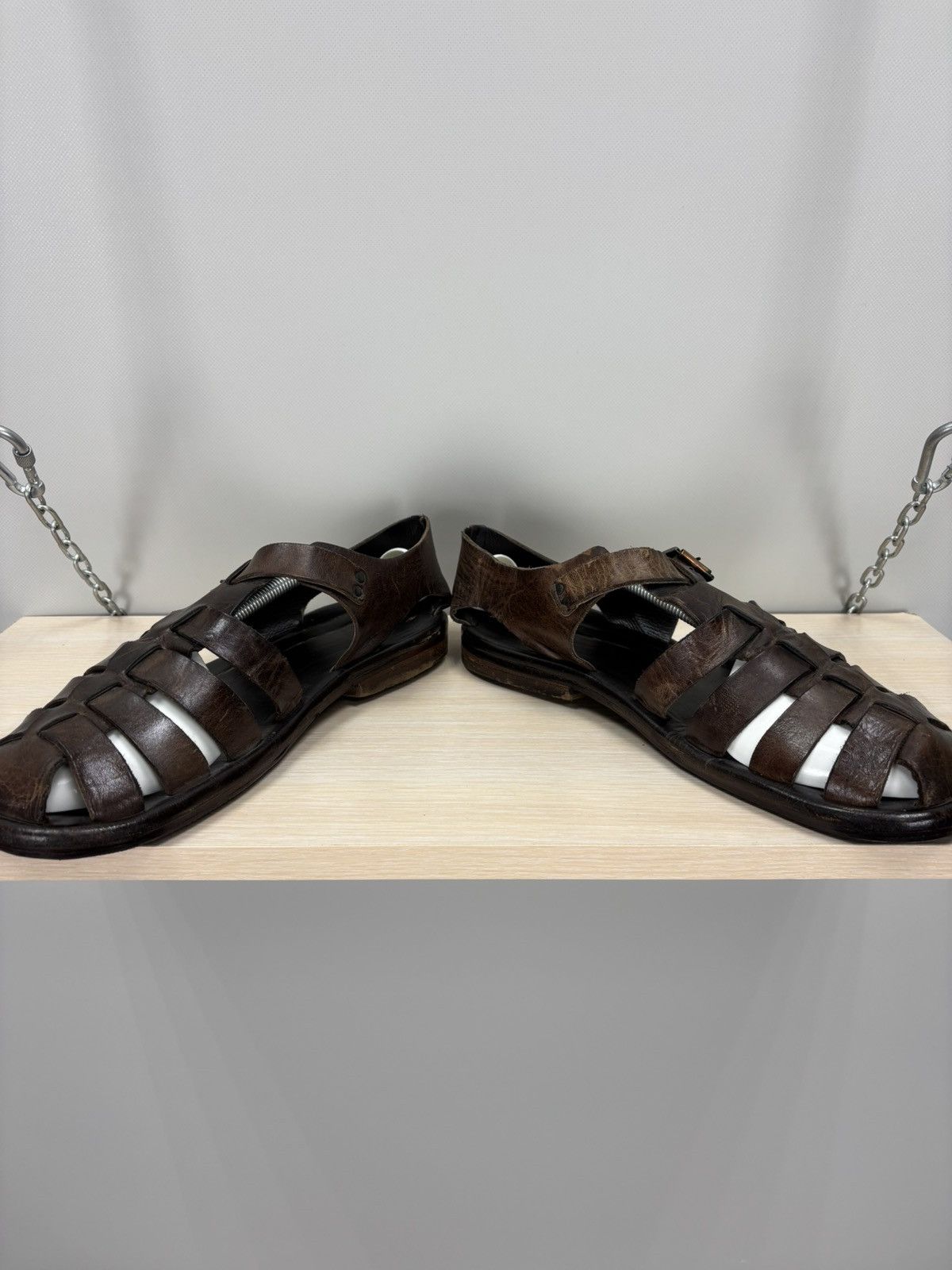 Other Mens leather sandals Zeha Berlin Size 42 Color Brown Size US 9 / EU 42 - 7 Thumbnail