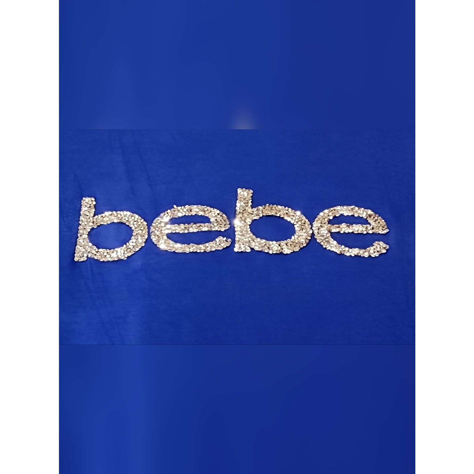 Bebe bebe Royal Blue Chucky Crystal Logo Short Sleeve Tee Sm New Size S / US 4 / IT 40 - 4 Thumbnail