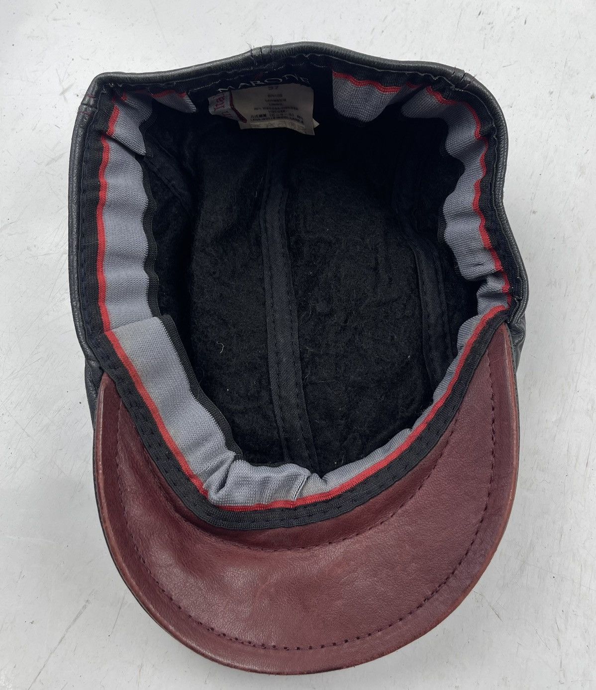 Japanese Brand marone leather hat made in italy tc47 Size ONE SIZE - 3 Thumbnail