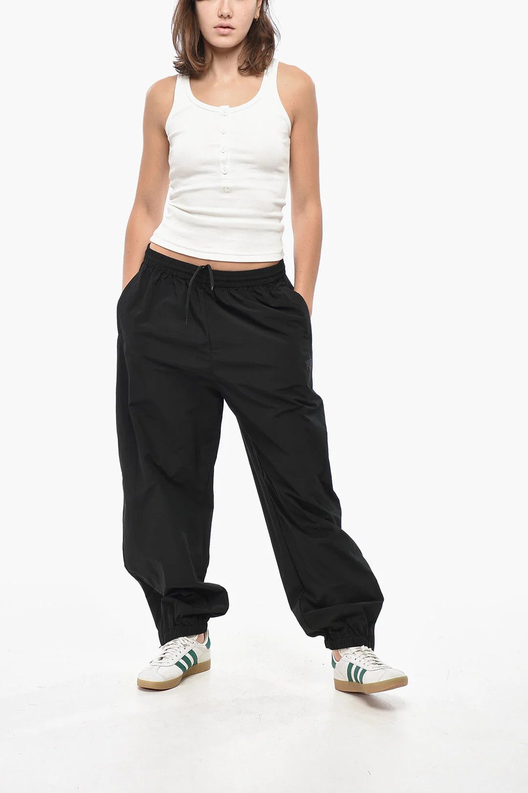 Alexander Wang og1mm0426 Lined Nylon Pant in Black Size 30" / US 8 / IT 44 - 4 Thumbnail