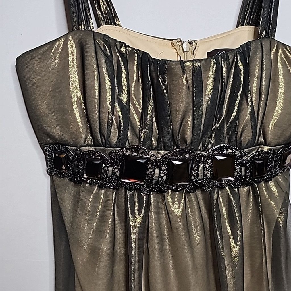 The Unbranded Brand Camille La Vie sheer party embellished jeweled gown dress 4 Size S / US 4 / IT 40 - 3 Thumbnail
