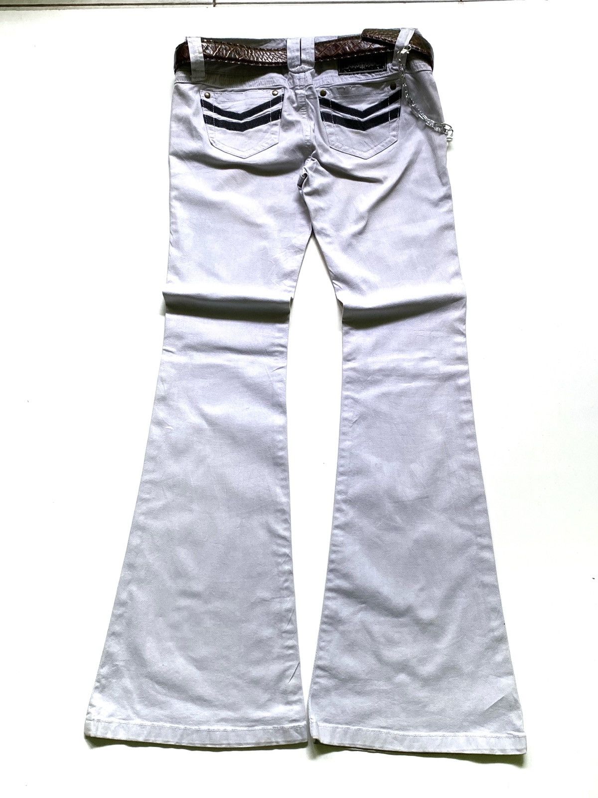 If Six Was Nine × Japanese Brand × Le Grande Bleu (L.G.B.) SICK💰 Egoist Super Flare pants Size US 29 - 2 Thumbnail