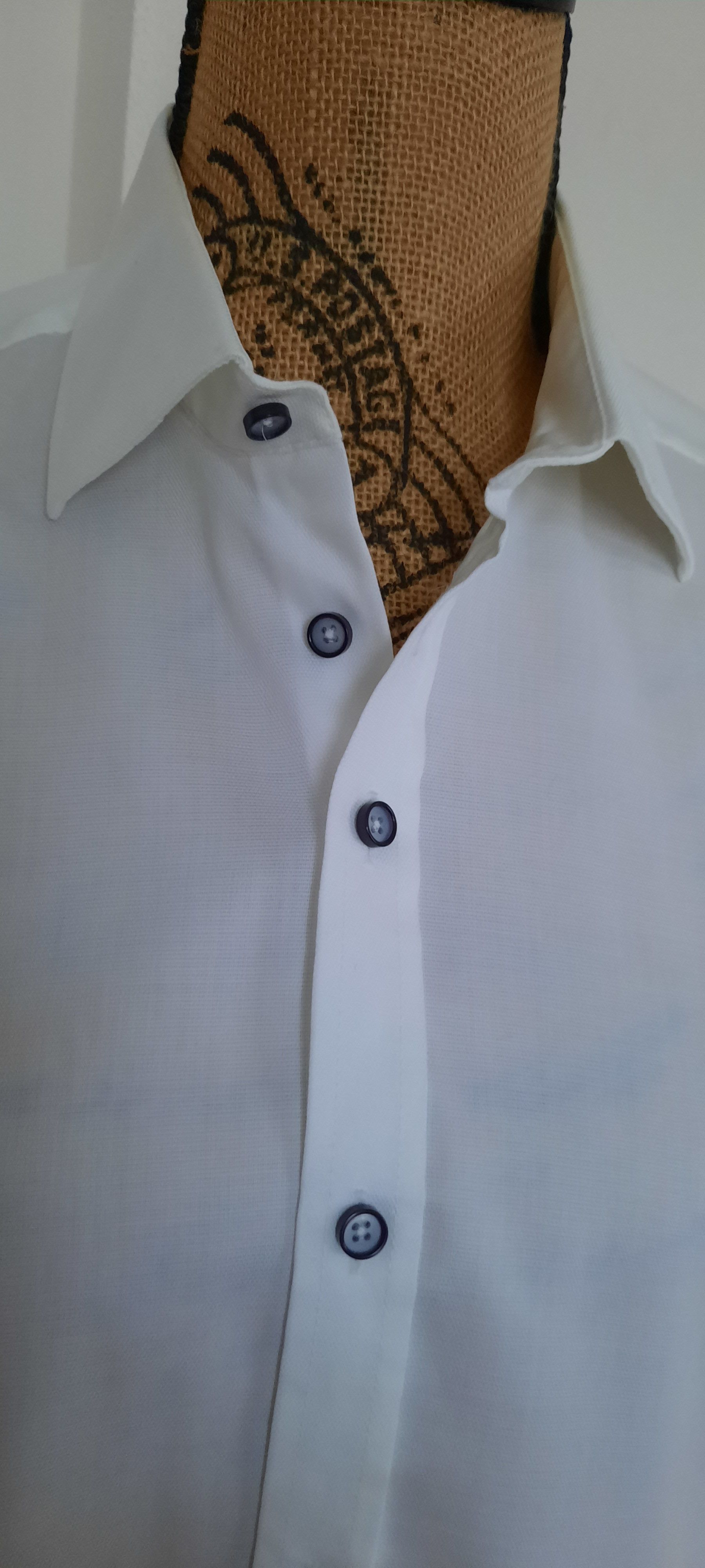 PIERRE CARDIN Men's Shirt Long Sleeve White 40 M