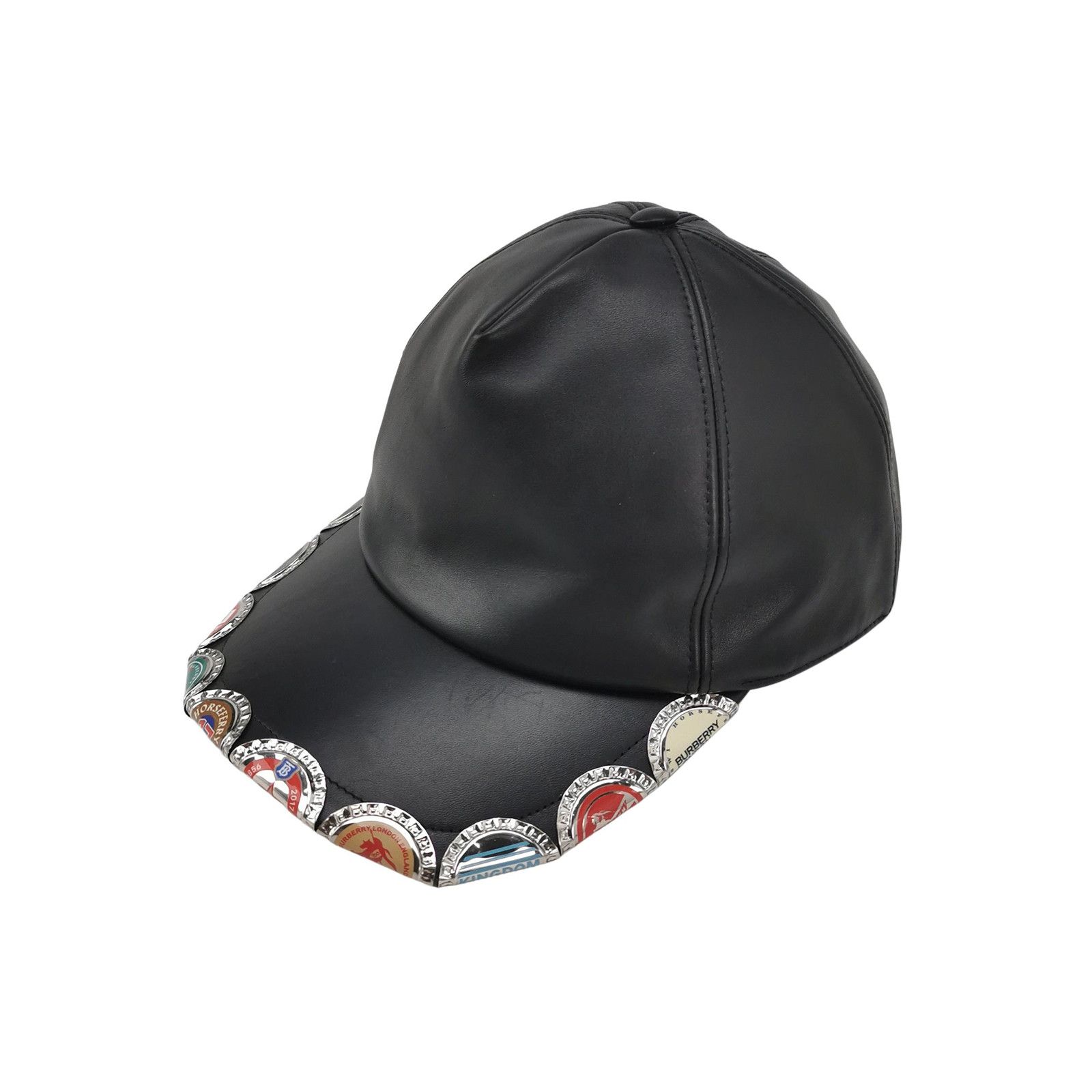 Burberry Burberry Bottle Cap Print Leather Baseball Cap ONE SIZE Size ONE SIZE - 1 Thumbnail