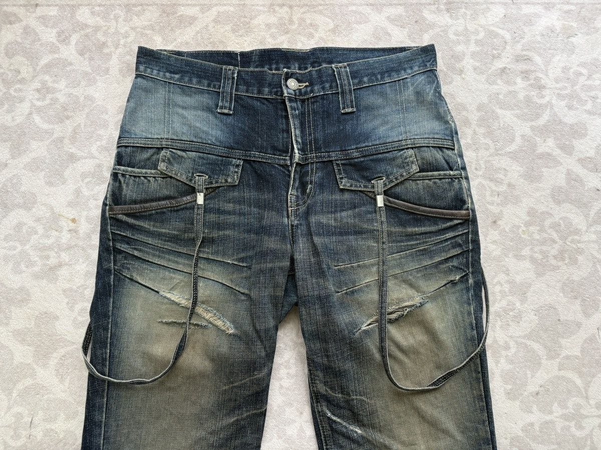 PPFM PPFM Archival Distressed Cargo Denim Zipped Ribbed Pockets Size US 33 - 6 Thumbnail