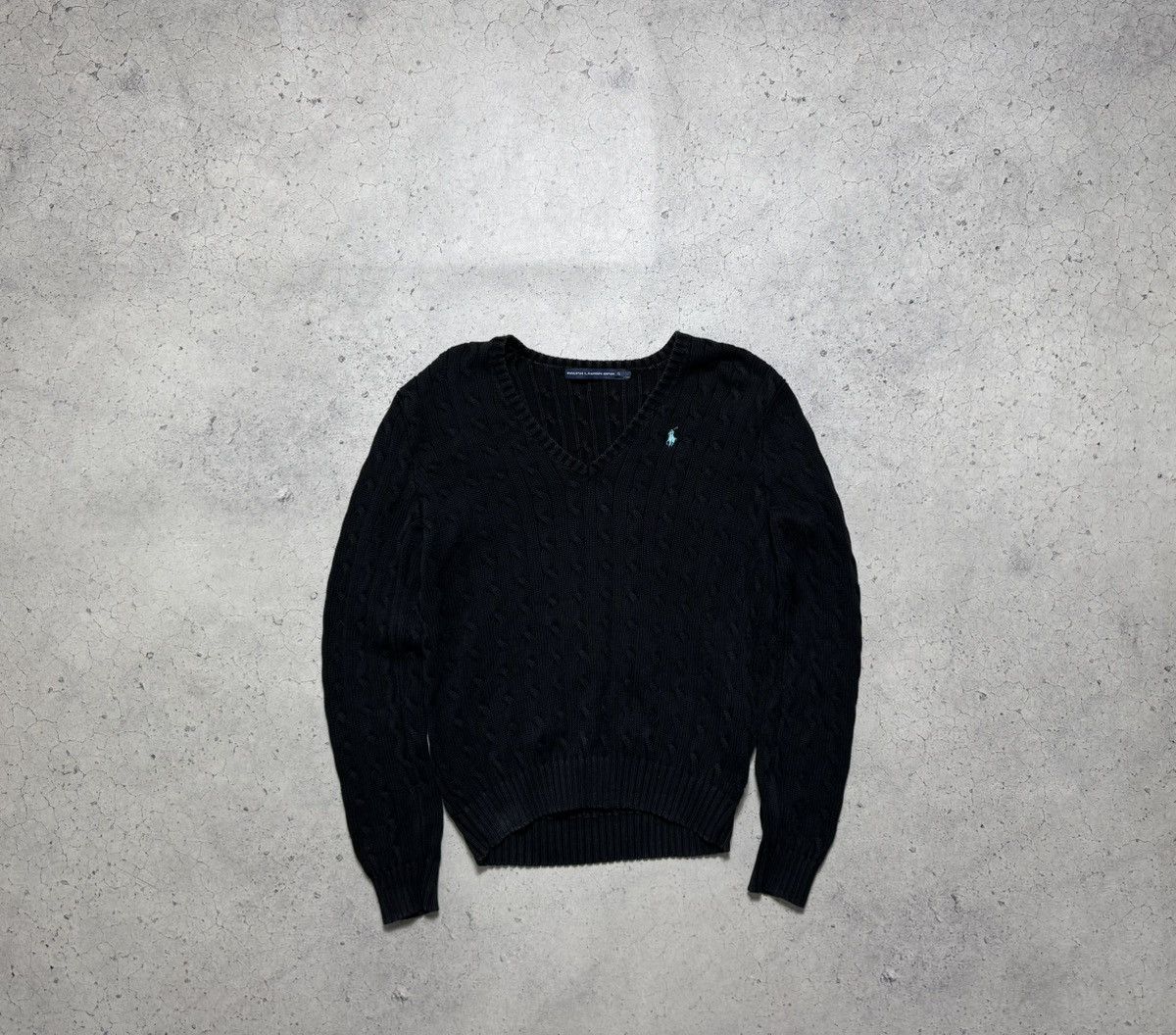 Polo Ralph Lauren Polo Ralph Lauren Sport Women’s Cable Knit Sweater Black Size XL / US 12-14 / IT 48-50 - 2 Thumbnail