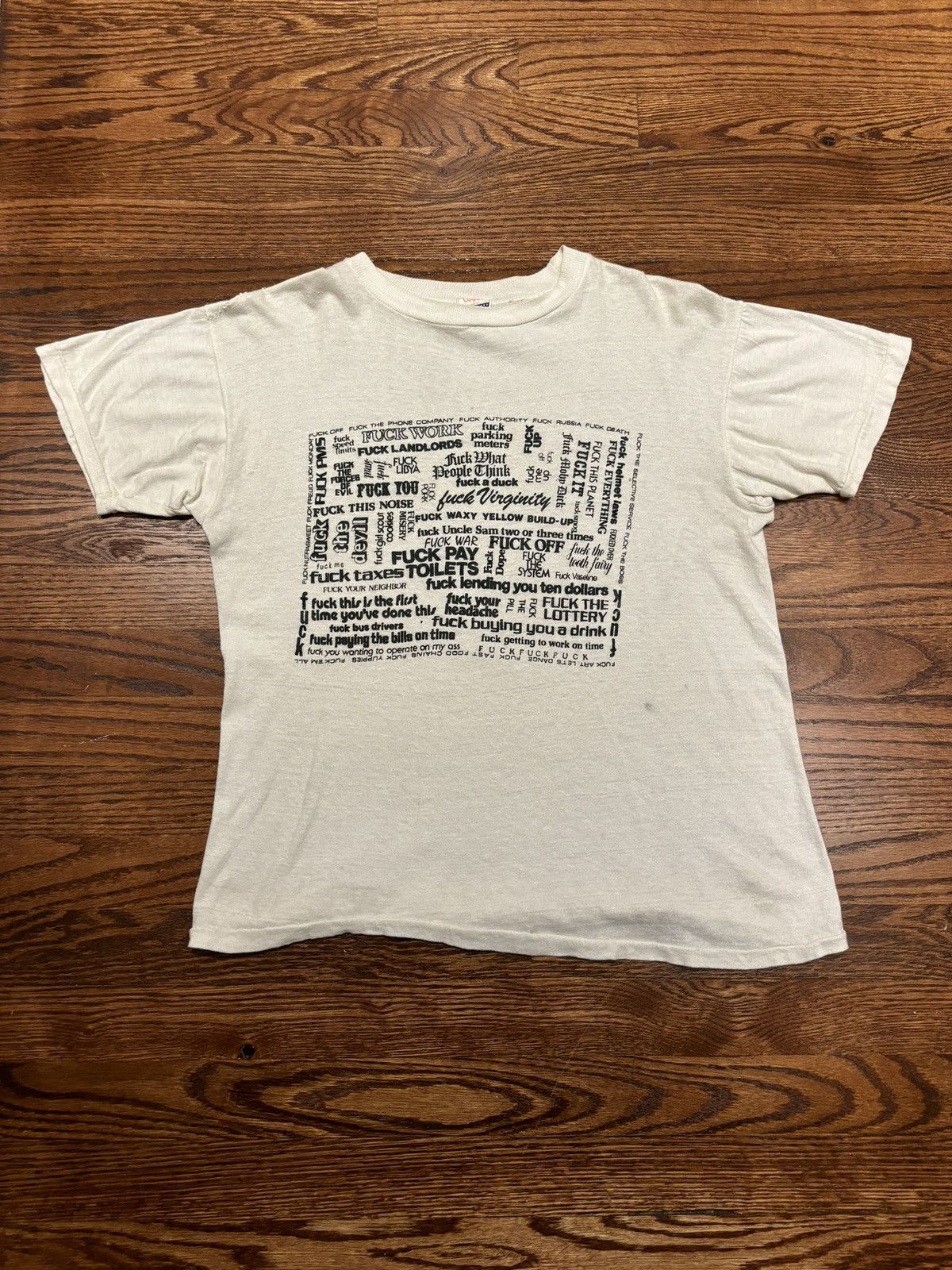 Vintage 1970s True Vintage “F&$! You” Graphic Tee Size US L / EU 52-54 / 3 - 1 Thumbnail