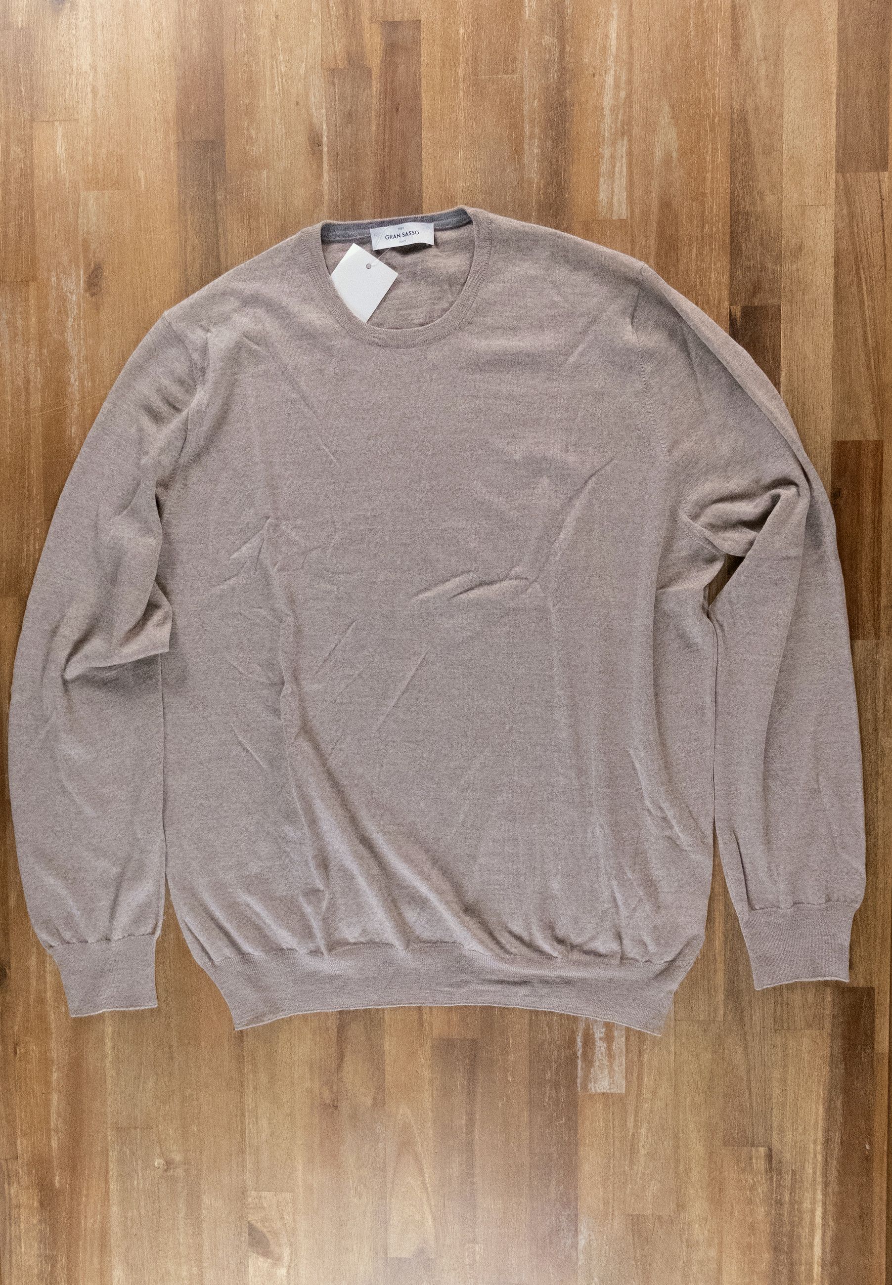 Gran Sasso GRAN SASSO beige crewneck wool sweater Size 56 / 3XL Size US XXL / EU 58 / 5 - 1 Thumbnail