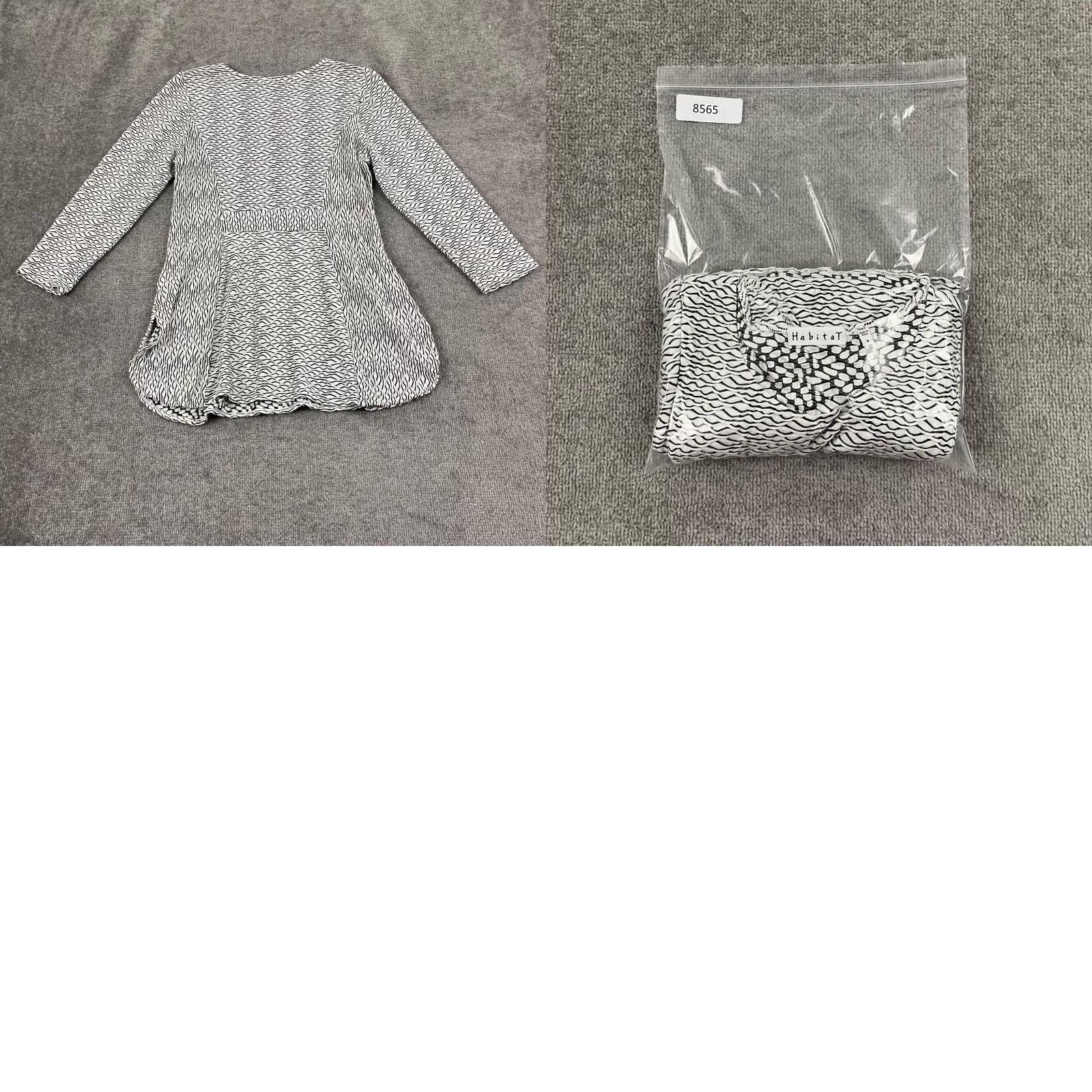 Habitat HABITAT Clothes To Live In Top Womens Small White Black Pockets Stretch Blouse Size S / US 4 / IT 40 - 8 Thumbnail