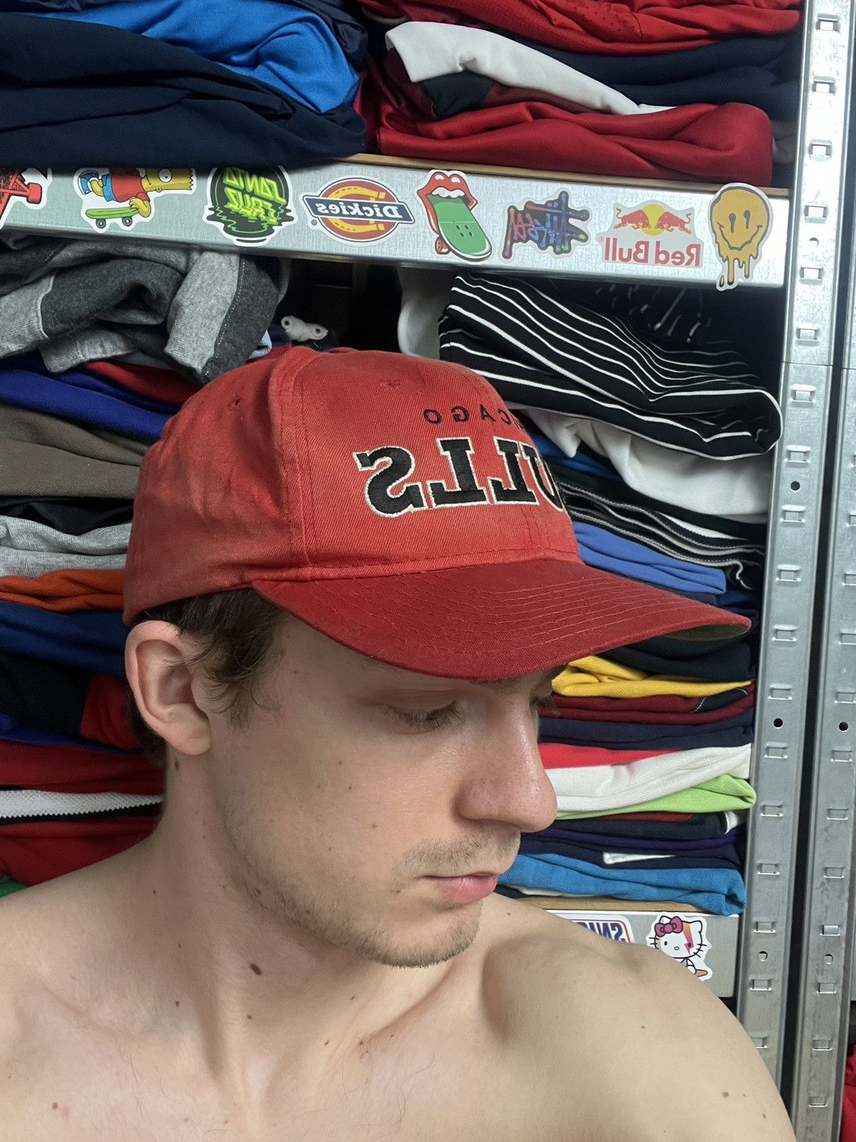 NBA × Starter × Vintage Vintage 90’s Chicago Bulls Script Logo NBA Starter Cap Rare Size ONE SIZE - 10 Thumbnail