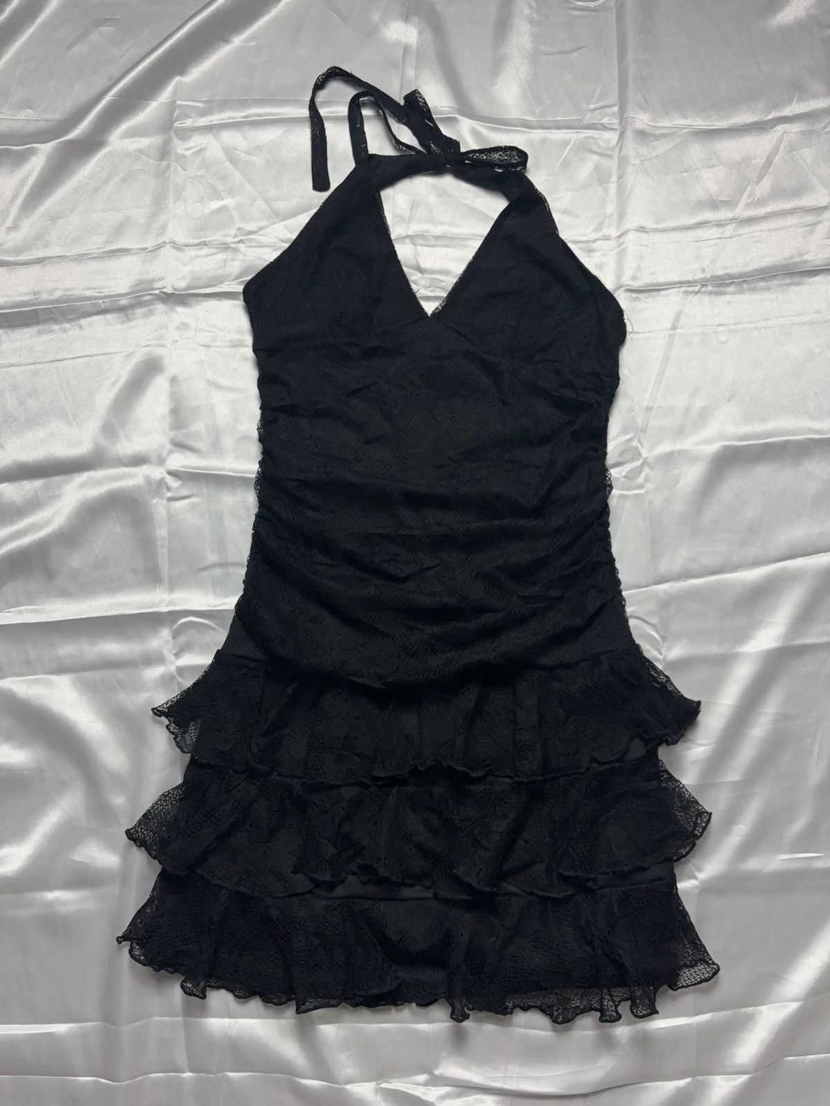 Vintage Super sexy micro mini lace coquette style vintage dress Size S / US 4 / IT 40 - 1 Thumbnail