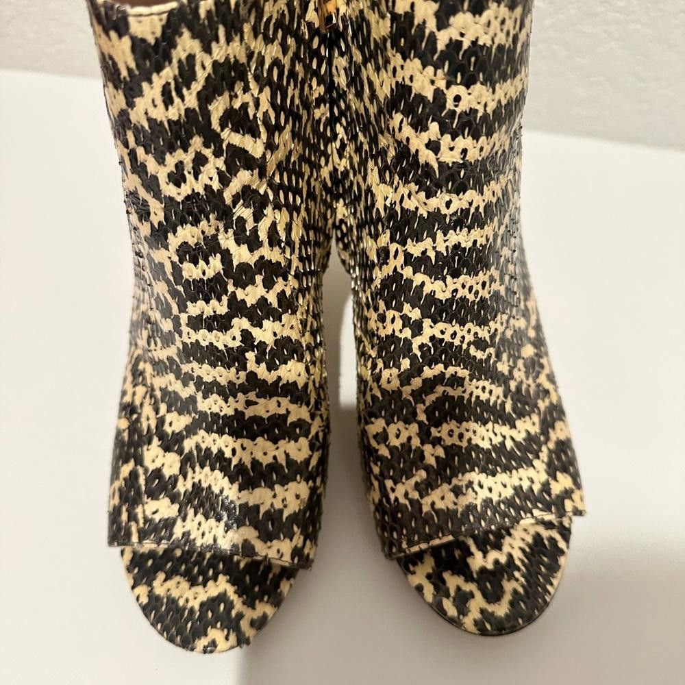 Coach COACH Remi Snakeskin Tan Black High Heel Ankle Booties 9 Size US 9 / IT 39 - 10 Thumbnail