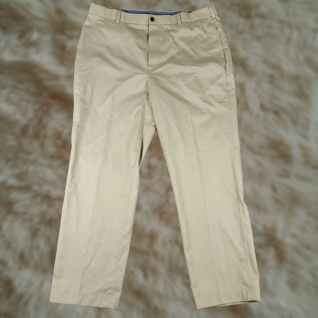 Brooks Brothers Brooks Brothers Pants Mens 38x30 Beige Flat Front Chino Trousers Regular Straight Front Clothing Shirt Size US 38 / EU 54 - 1 Thumbnail