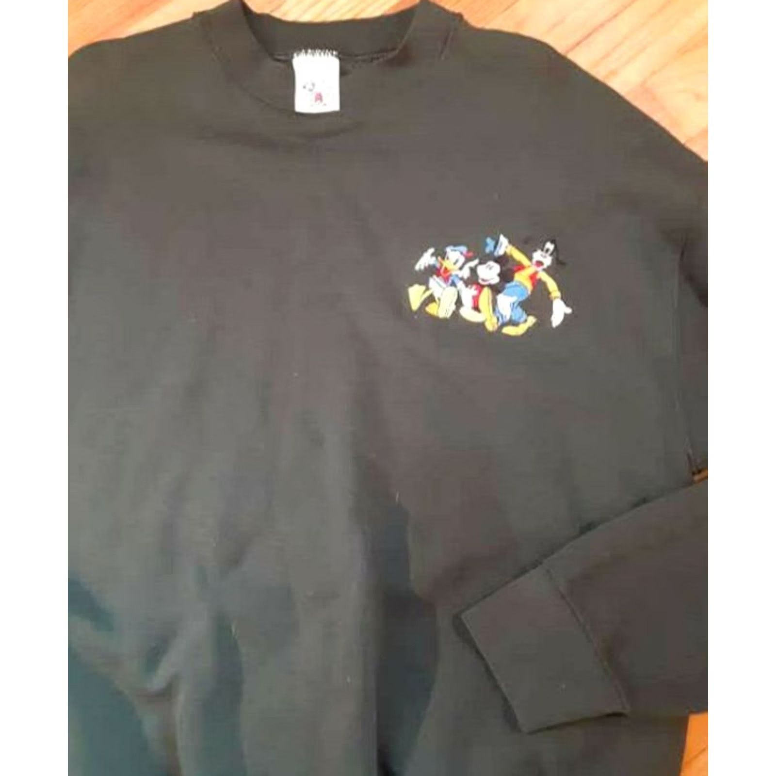 Vintage VINTAGE Sweatshirt Mickey, Donald & Goofy dancing XL green USA Men Size US XL / EU 56 / 4 - 2 Thumbnail