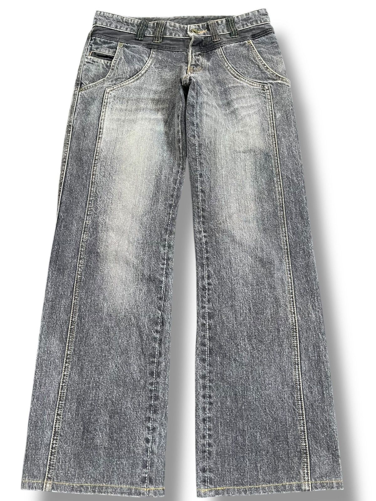 14th Addiction × Comme Ca Ism × Yasuyuki Ishii Vintahe Comme Ca Du Mode Wide Leg Avantgarde Style Dneim Size US 30 / EU 46 - 1 Thumbnail