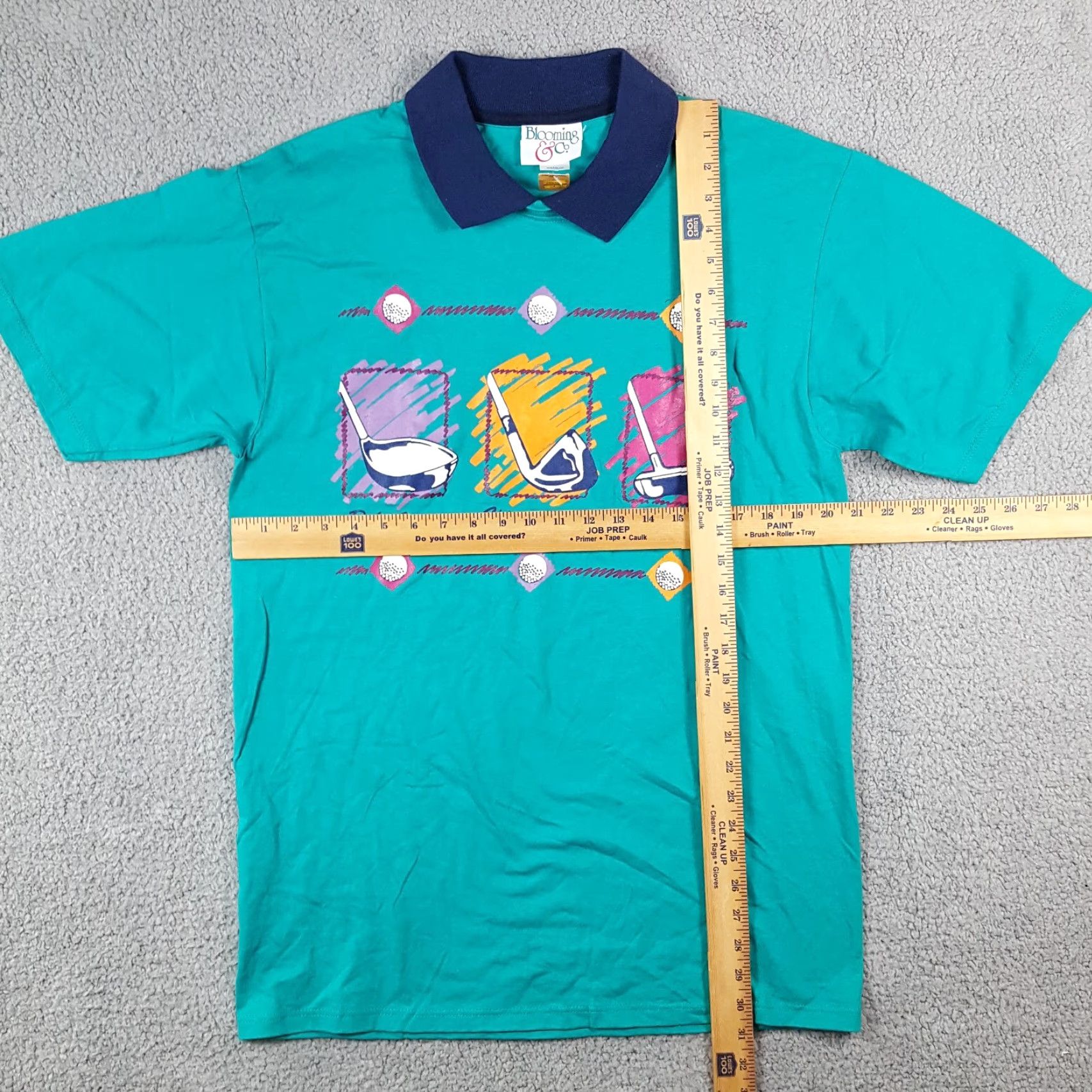 Vintage VINTAGE Blooming & Co T-Shirt Collared Short Sleeve Men's M Blue 80s 90s Preppy Golf Art Embroidered Logo Size US M / EU 48-50 / 2 - 6 Thumbnail