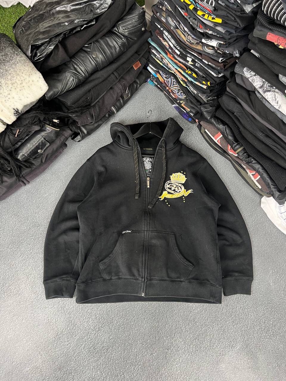 Ecko Unltd. Ecko Unltd Vintage Faded Black Zip Up Hoodie Size US M / EU 48-50 / 2 - 2 Thumbnail