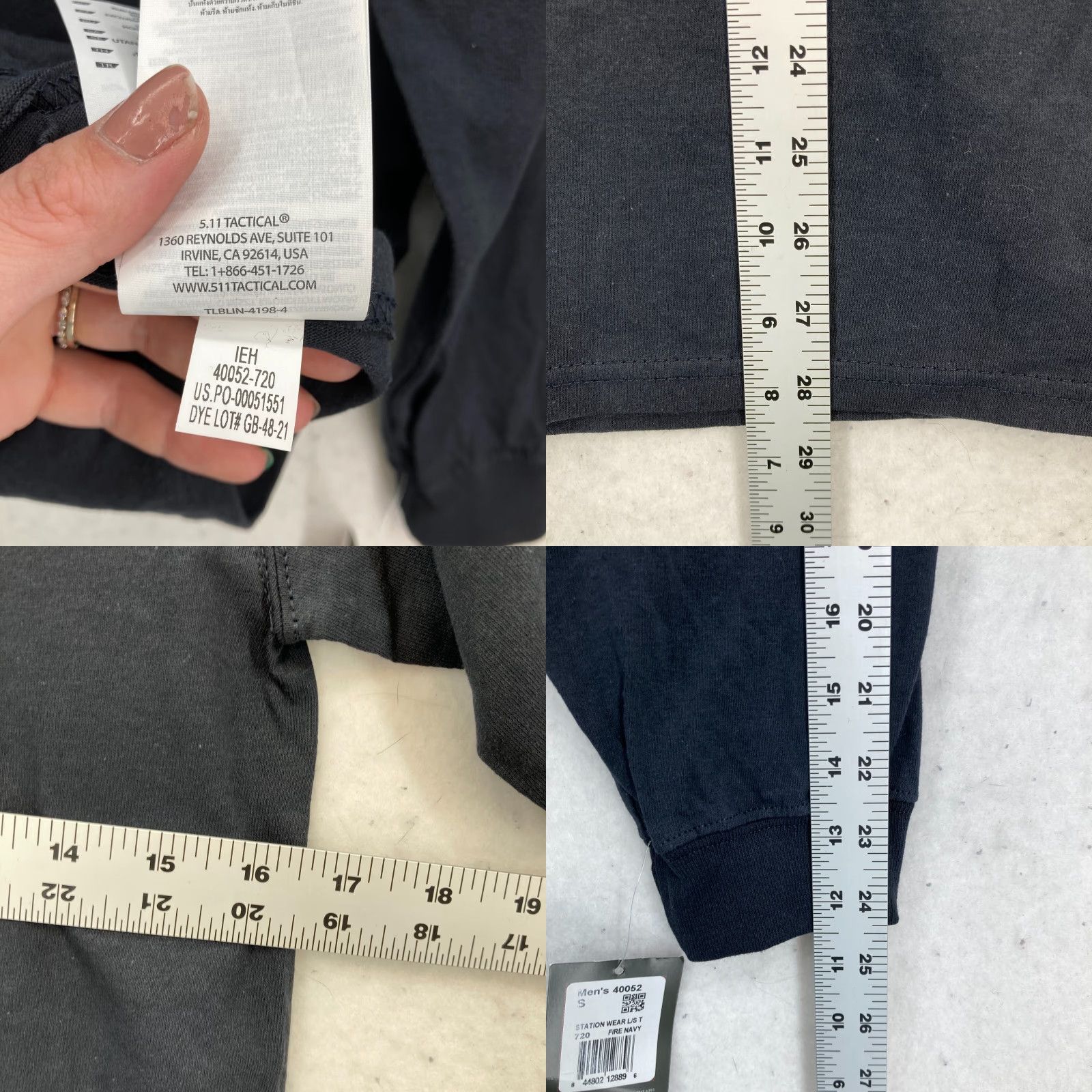 Vintage 5.11 Tactical Station Wear Long Sleeve T-Shirt Mens Small Navy Blue Jersey Knit Size US S / EU 44-46 / 1 - 8 Thumbnail