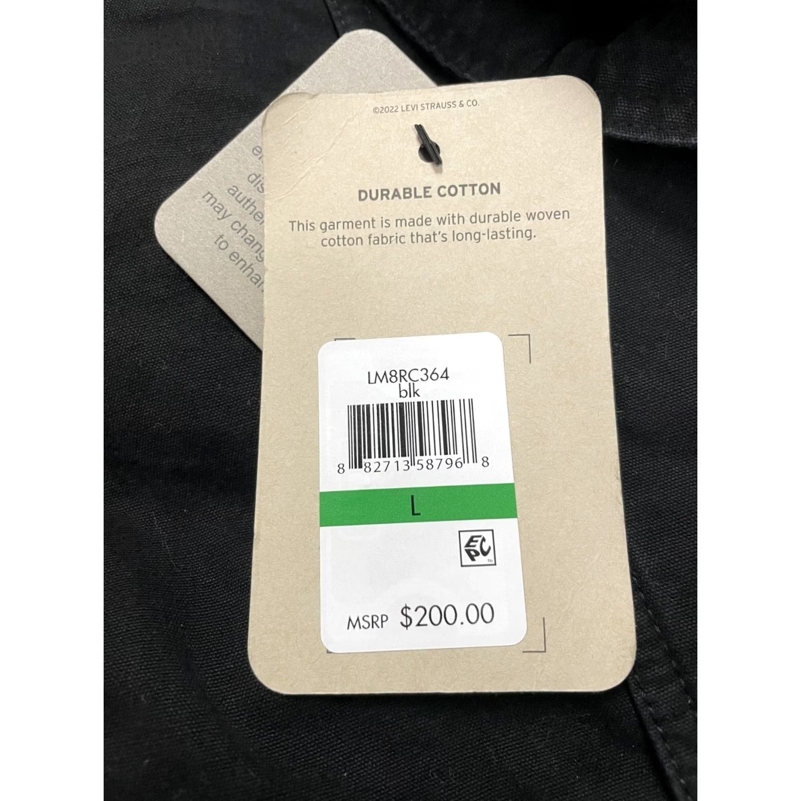 Levi's LEVI'S MEN'S LARGE HOODED JEAN JACKET BLACK MSRP 00 Size US 33 - 2 Thumbnail