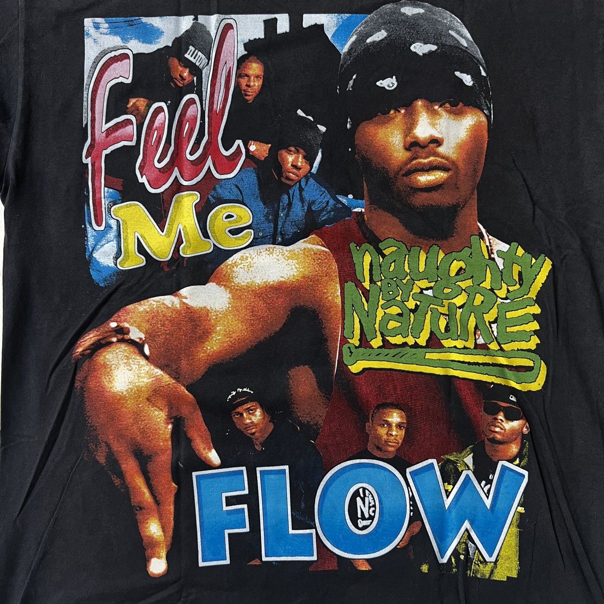 Rap Tees Feel Me Flow Naughty By Nature Hip Hop Hooray Size US XL / EU 56 / 4 - 4 Thumbnail