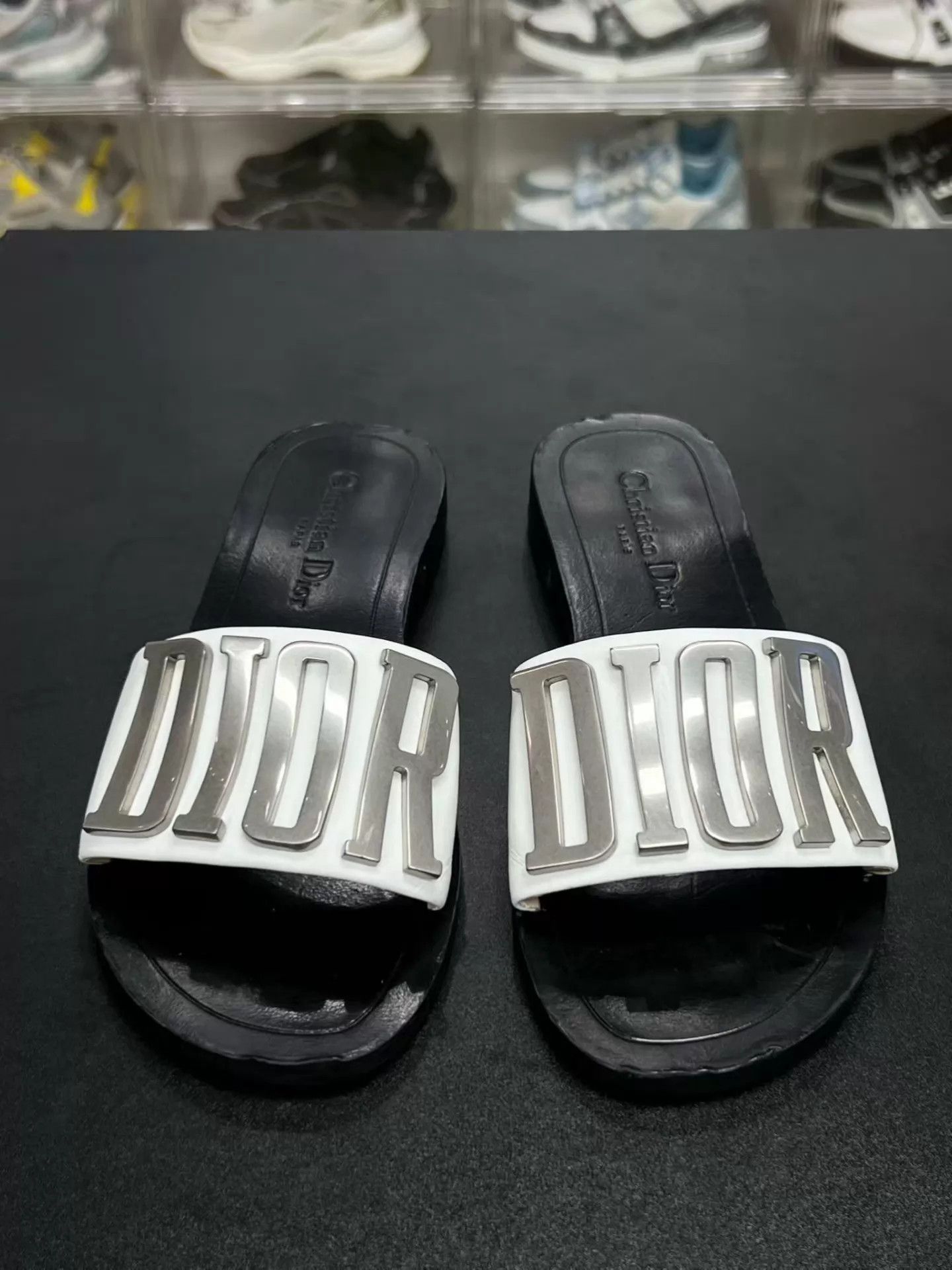 Dior DIOR Logo Slide Sandals 37 EUR Resoled Near Mint Size US 6.5 / IT 36.5 - 2 Thumbnail