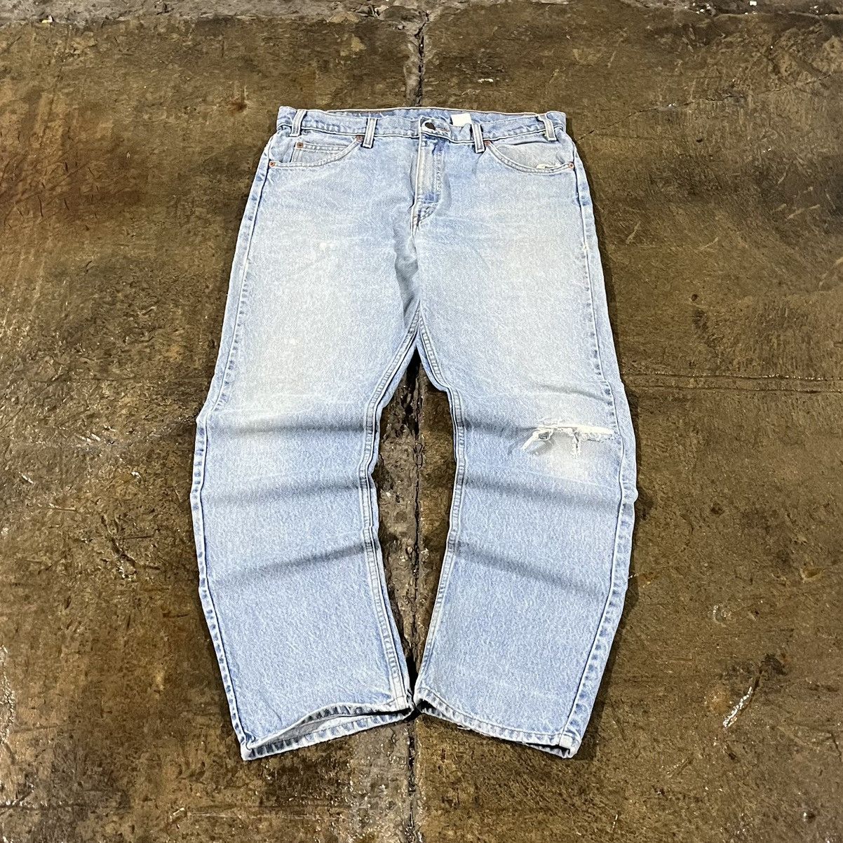 Levi's × Vintage Crazy Vintage 90s Levi's 505 Orange Tab Jeans Faded Skater Size US 36 / EU 52 - 2 Thumbnail