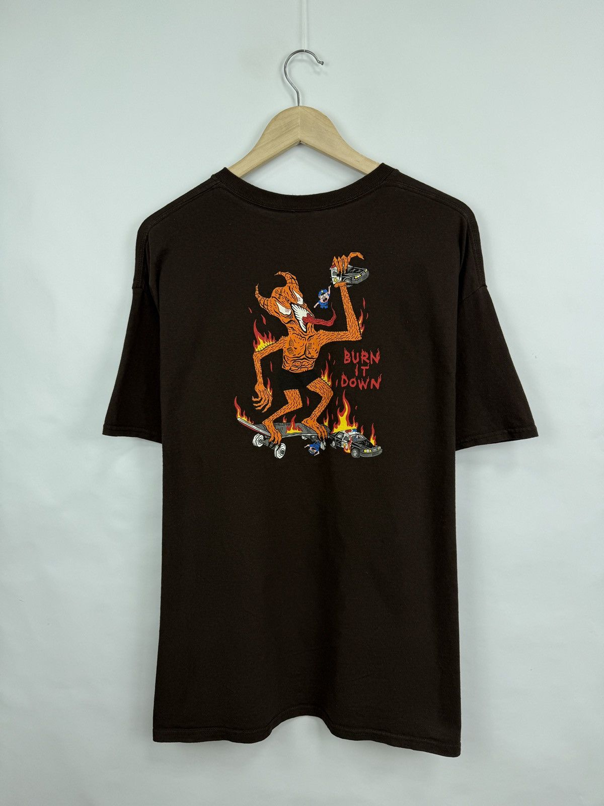 Thrasher 🛹🇺🇸 Y2K Thrasher Burn It Down T-Shirt Rare Retro Hype Size US XL / EU 56 / 4 - 11 Thumbnail