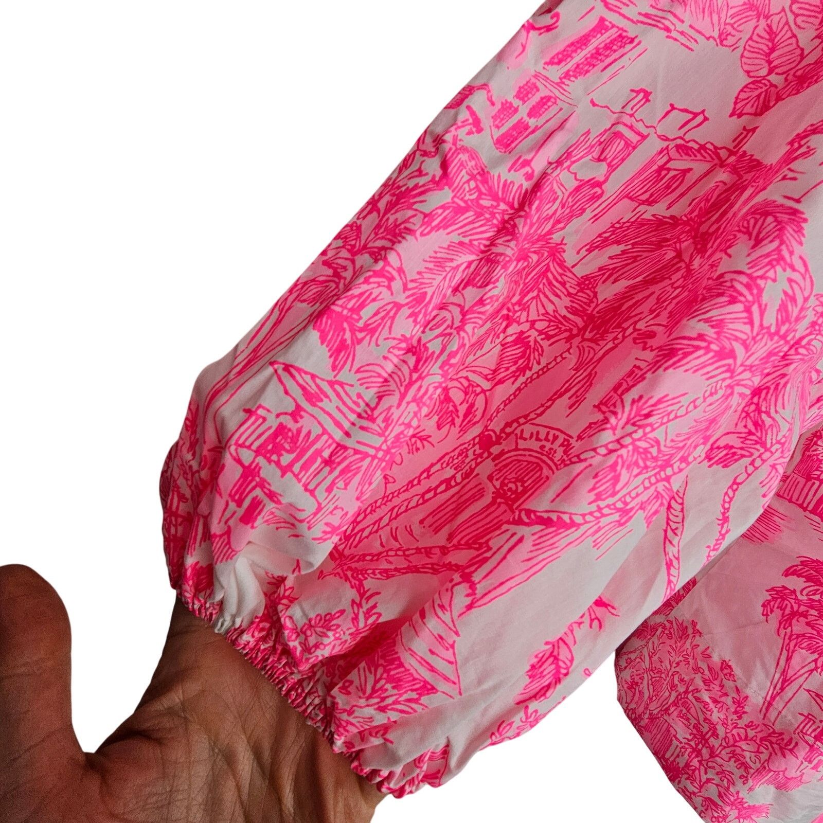 Lilly Pulitzer Lilly Pulitzer Barbara Top Palm Beach Anniversary Toile 6 Size M / US 6-8 / IT 42-44 - 5 Thumbnail