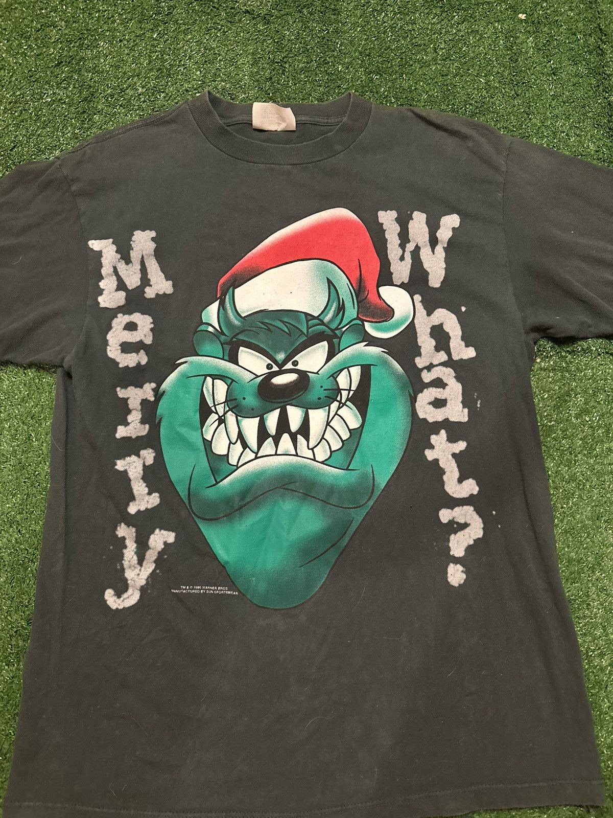 Vintage Vintage 1995 Looney Tunes Taz Christmas Santa T-Shirt Size L Size US L / EU 52-54 / 3 - 2 Thumbnail