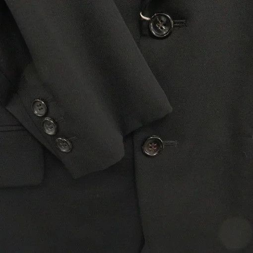 Comme des Garcons Homme Plus Jacket Wool Tailored 2 Button Flap Pocket Plain Black Size US XS / EU 42 / 0 - 4 Thumbnail