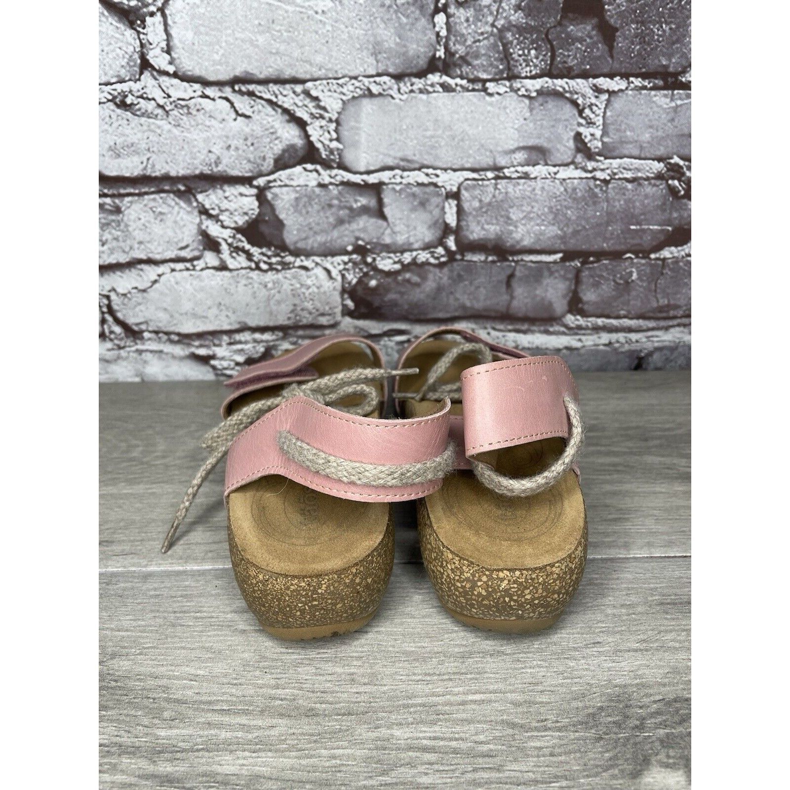 Other TAOS Pink Leather Ankle Lace Strap Cork Wedge Sandals Women Size US 9.5 / IT 39.5 - 4 Thumbnail
