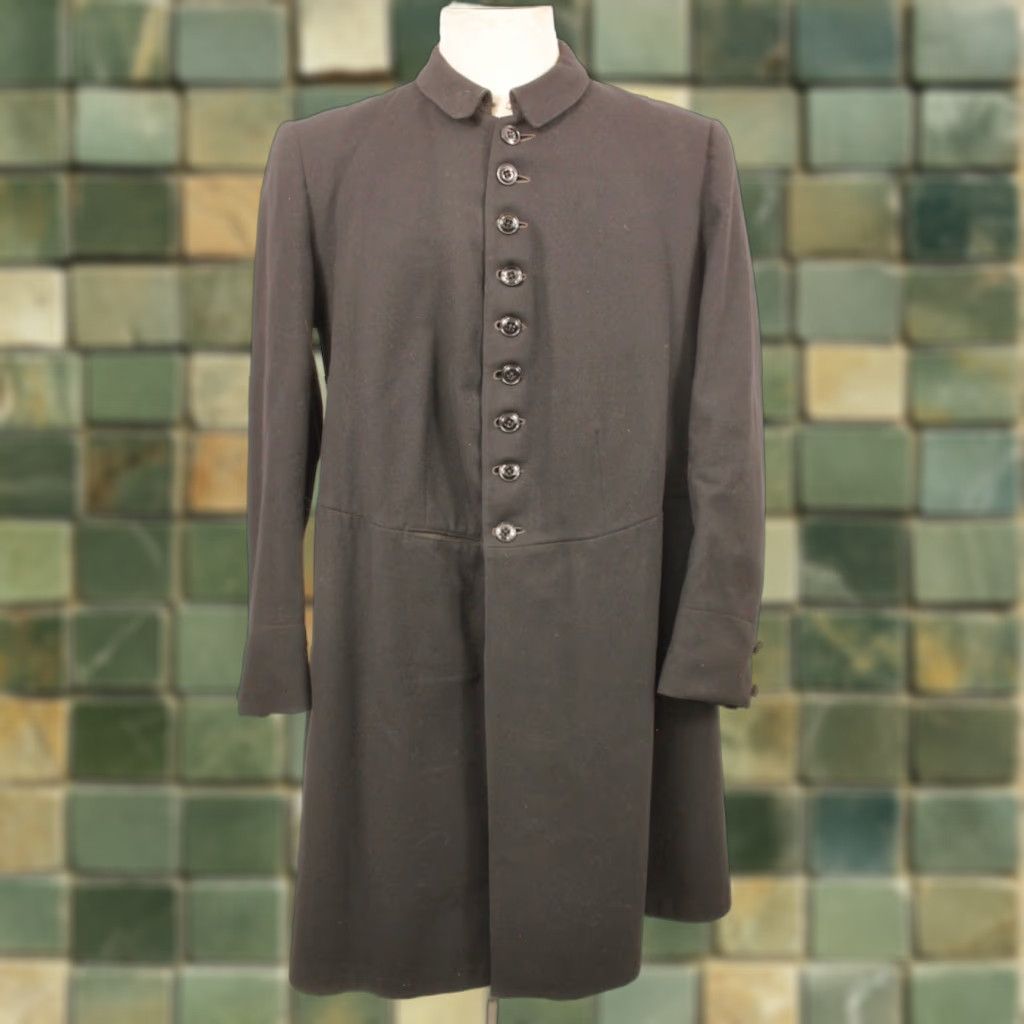 Vintage VTG Edwardian Frock Coat Mens M Black Wool 1900s 1900s Edwardian Antique Coat Size US M / EU 48-50 / 2 - 1 Thumbnail