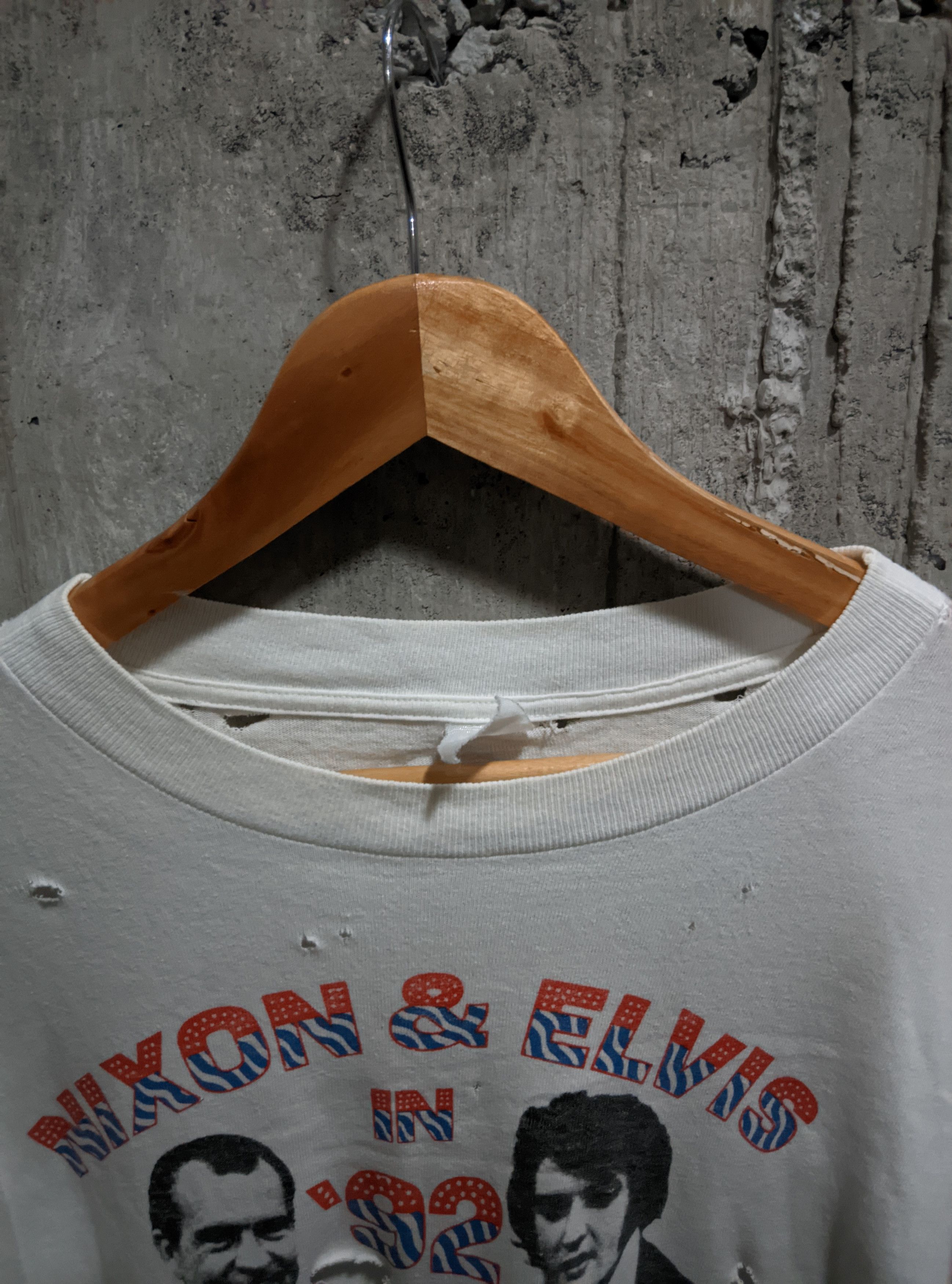 Vintage Vintage 90s thrashed Nixon and Elvis distressed ERD Size US XL / EU 56 / 4 - 8 Thumbnail