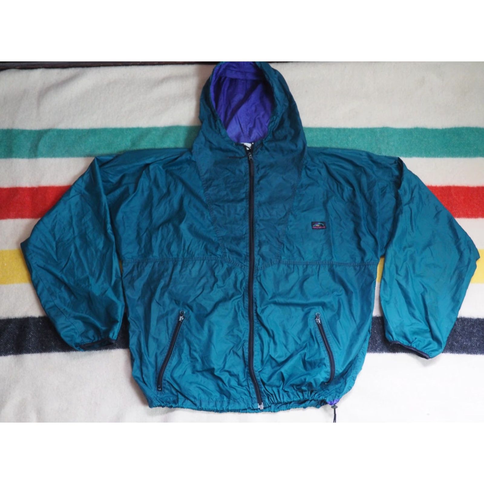 Helly Hansen VTG Helly Hansen Jacket 90s Windbreaker Hooded Zip Short XL Green Men Size US XL / EU 56 / 4 - 2 Thumbnail