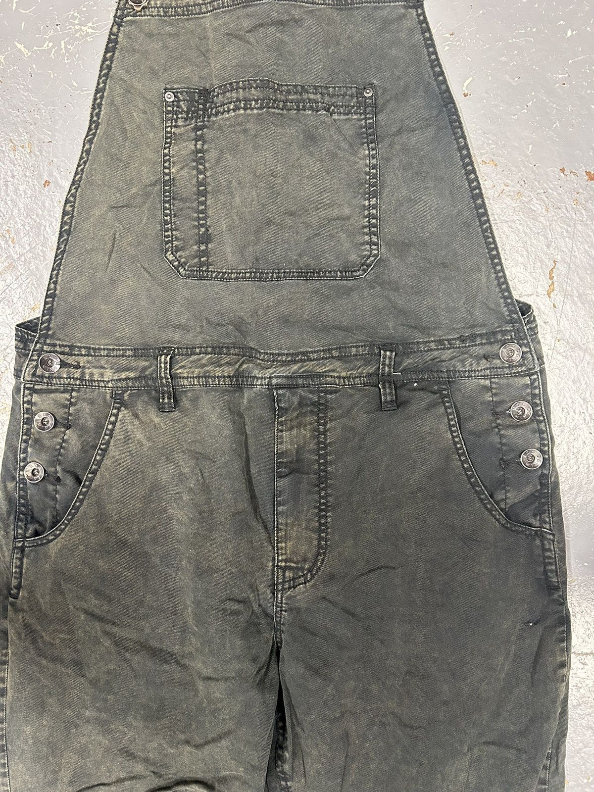 Bdg × Vintage Crazy Y2K Essential Green BDG Overalls Acid Wash Medium Size US 36 / EU 52 - 4 Thumbnail